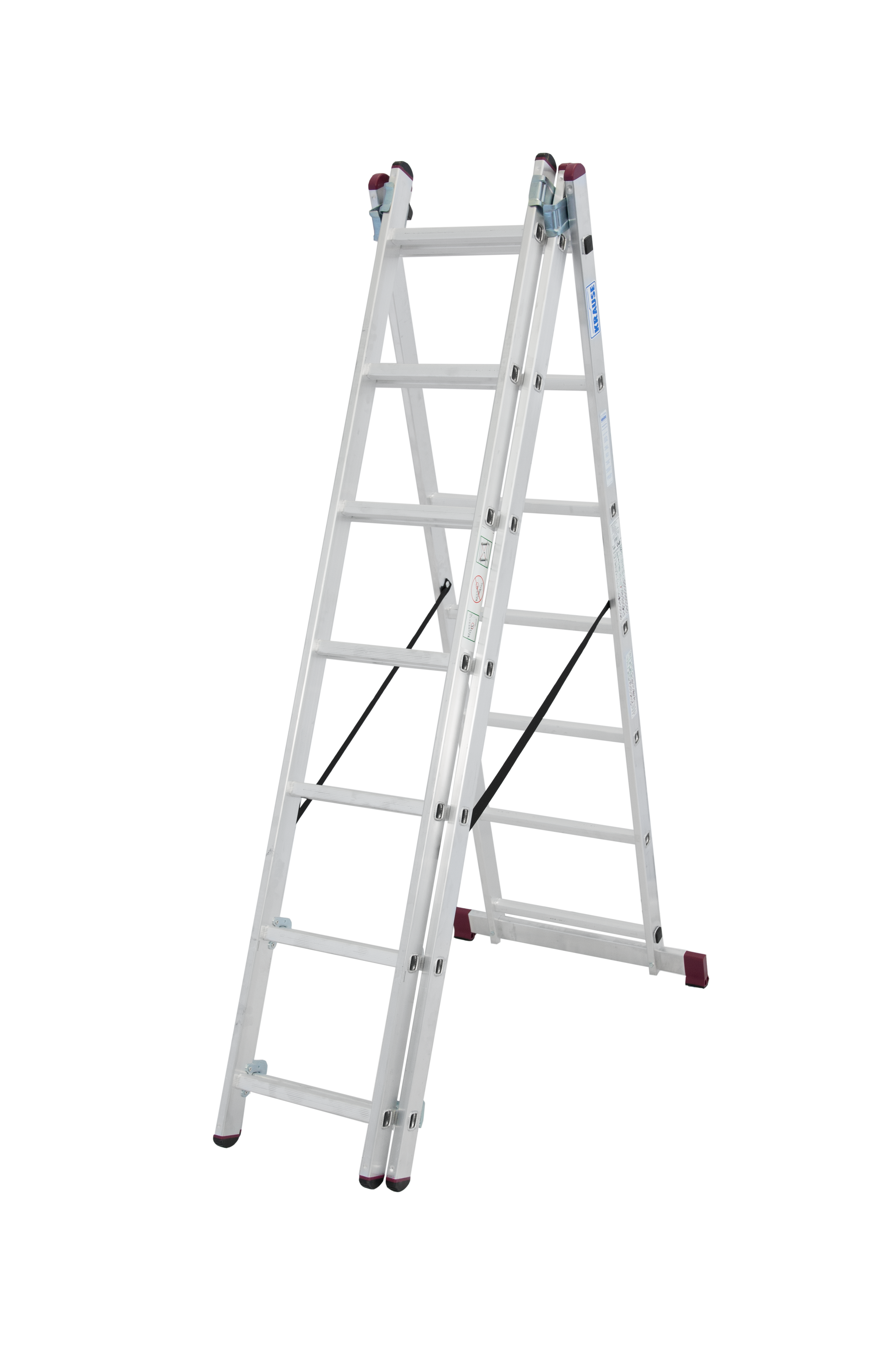 Drabina aluminiowa 3-cześciowa wielofunkcyjna Corda 3x7 4.20m Krause - 3
