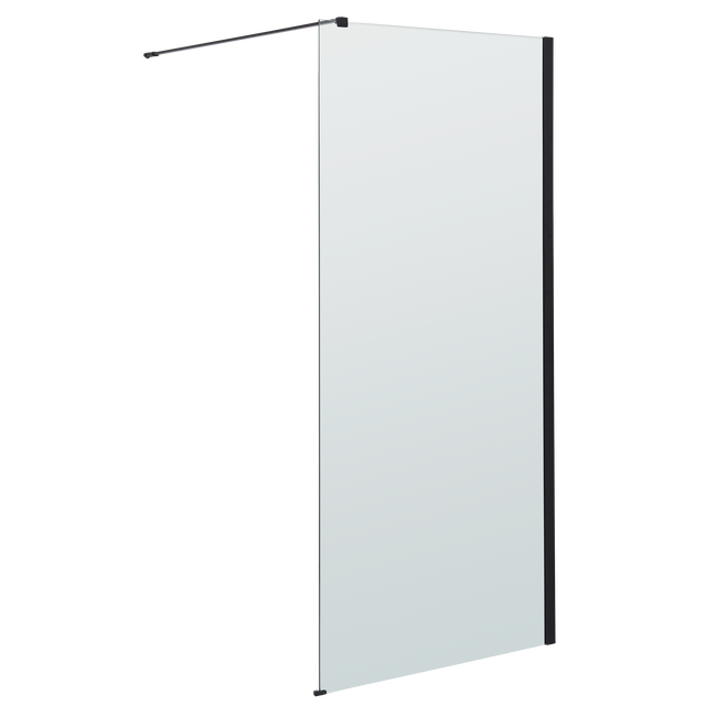 Kabina Walk-in Remix 100x200 transparentna profil czarny Sensea