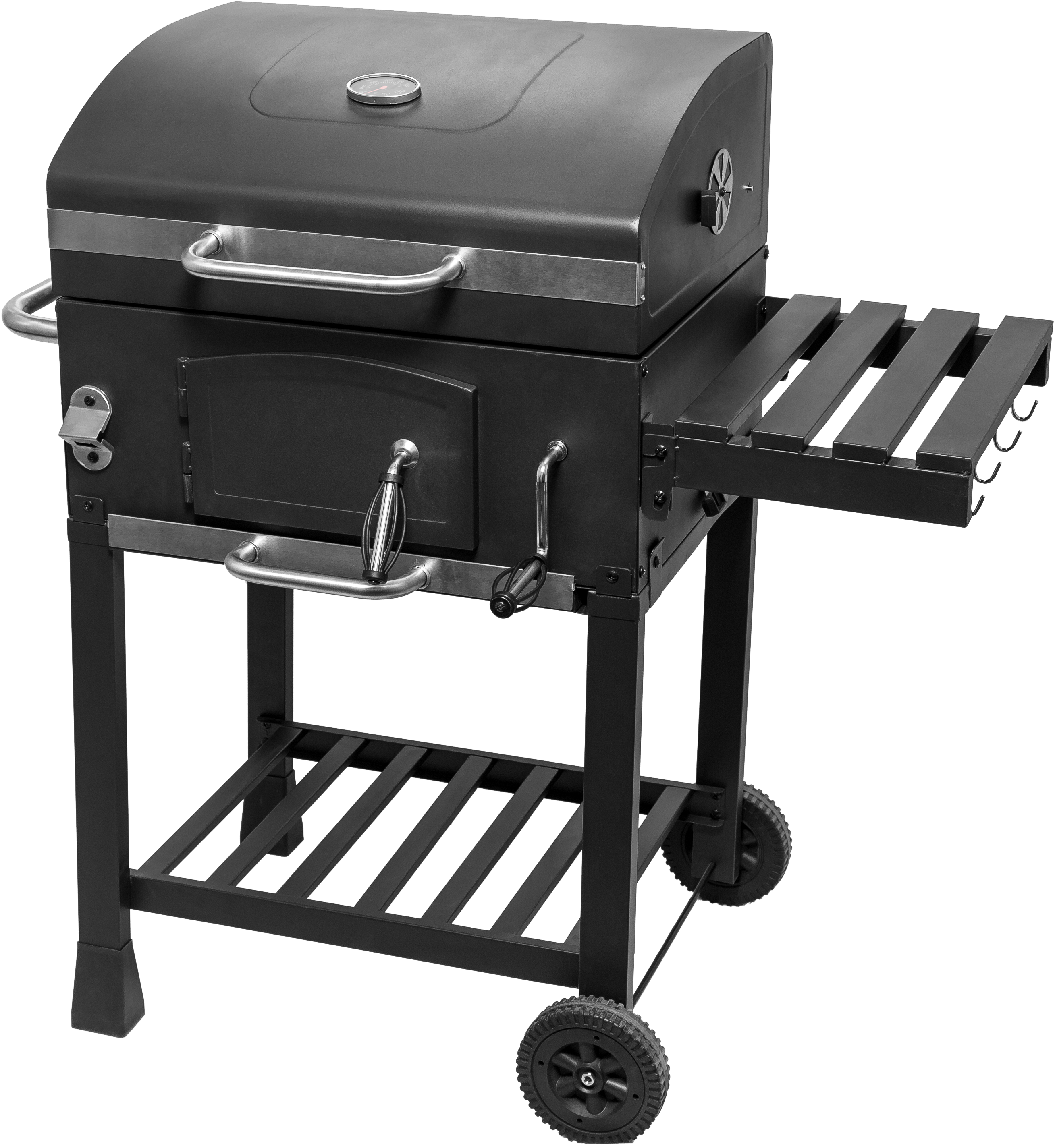 Grill węglowy na wózku Angular XL żeliwny ruszt + pokrowiec gratis Activa - 17