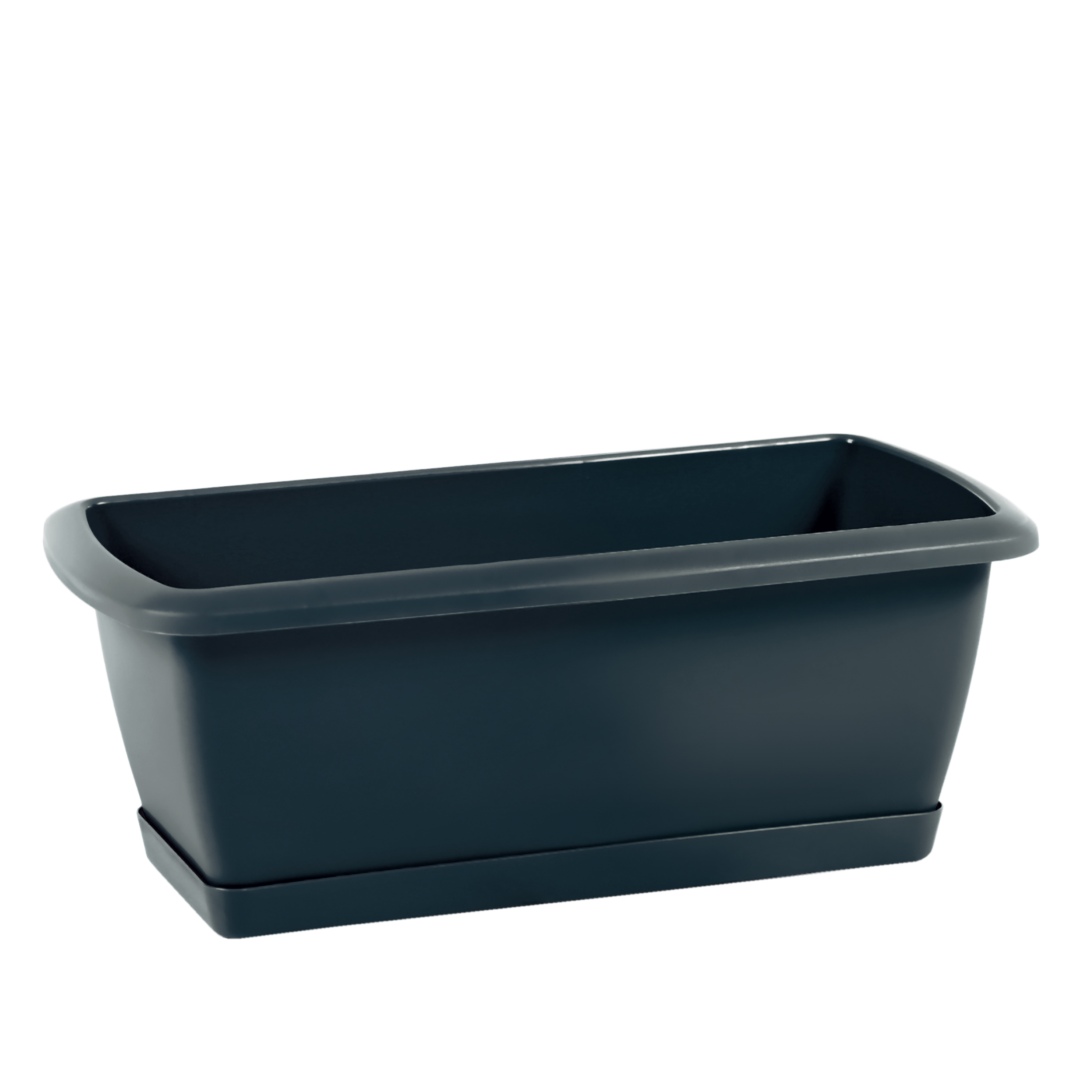 Skrzynka balkonowa 39.2x18.4 cm antracyt z podstawką Prosperplast