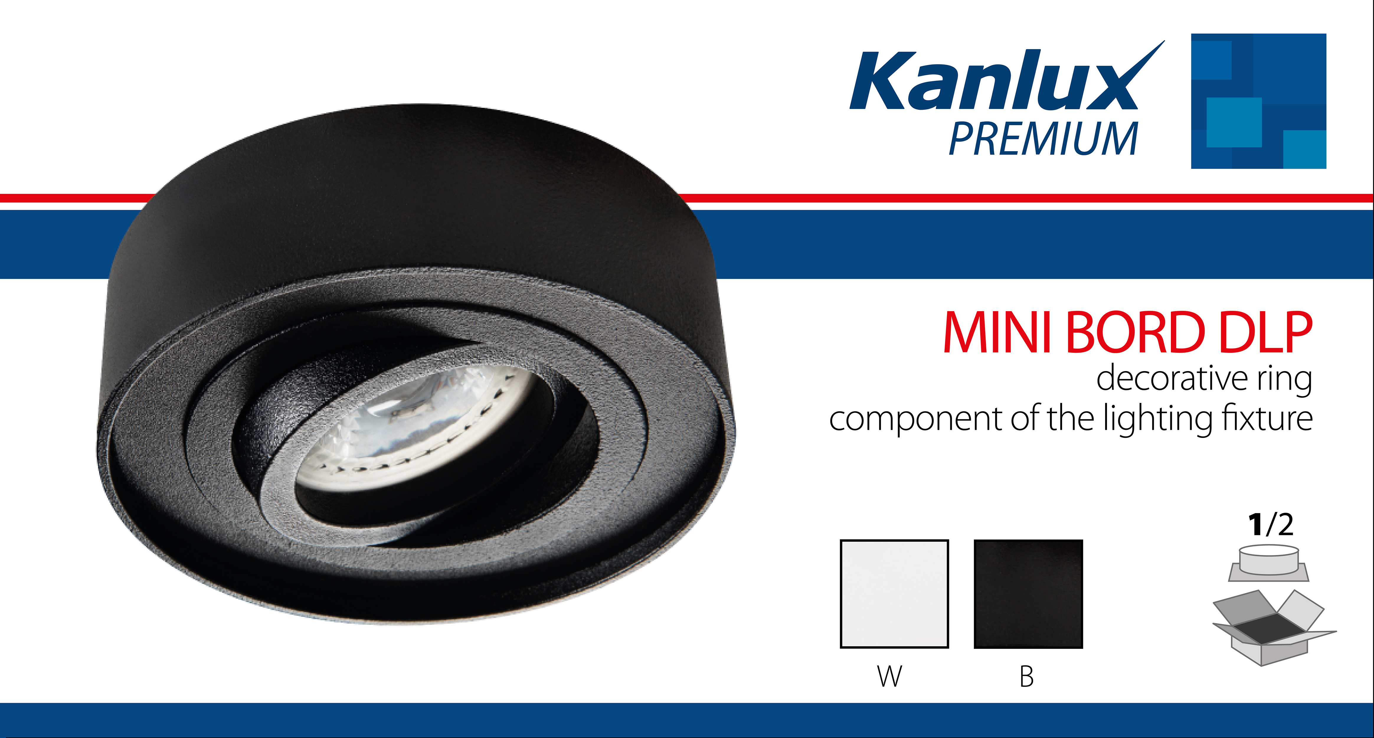 Oprawa stropowa MINI BORD DLP-50-W IP20 biała okrągła GU10 KANLUX - 7