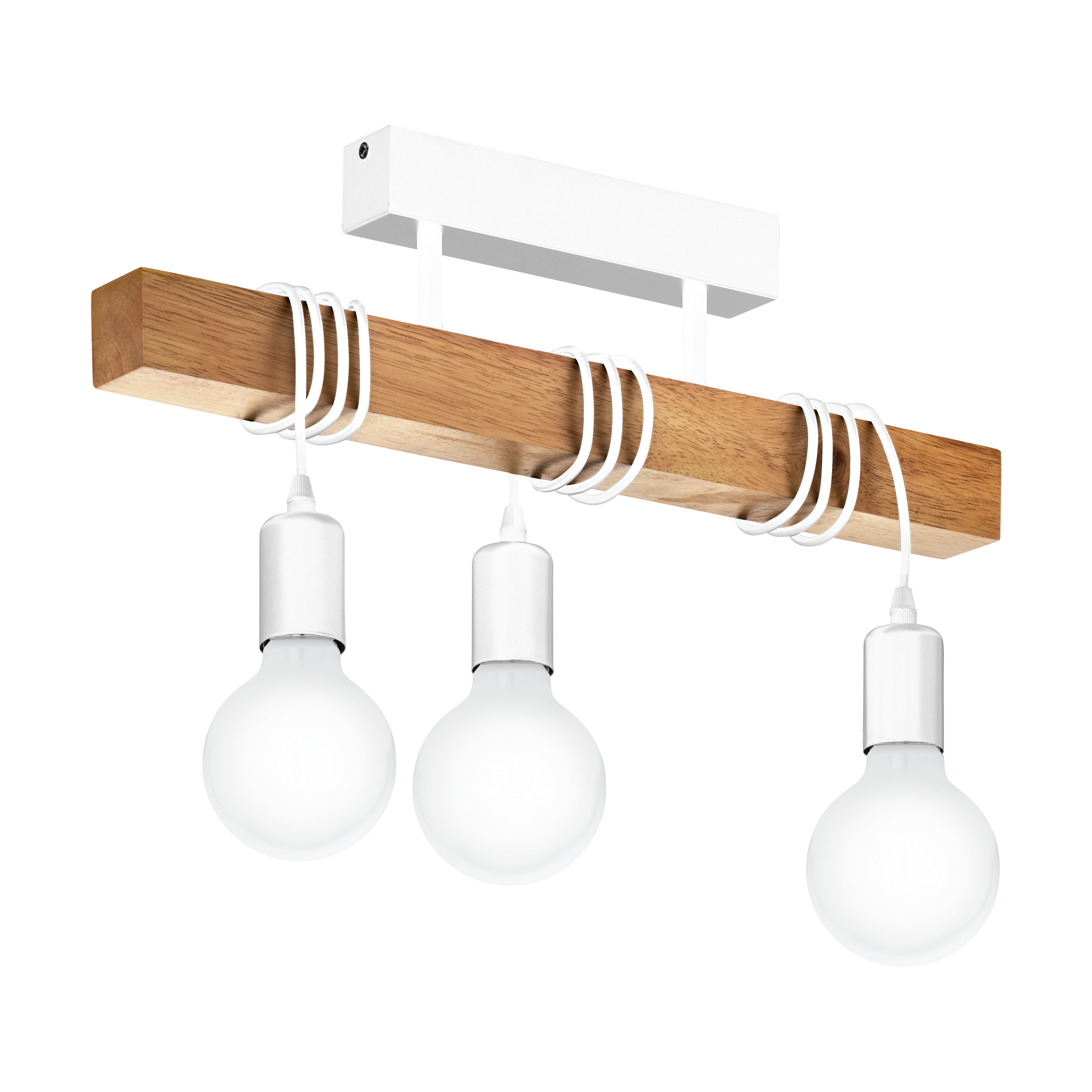 Plafoniera Eglo Townshend 3 Luci - Design In Legno E Metallo Per Soffitto - Foto 10
