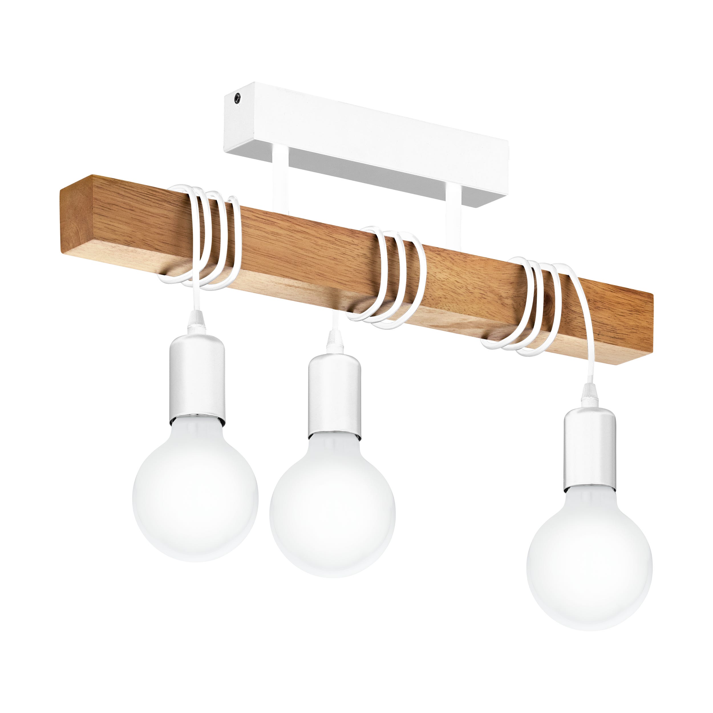 Plafoniera Eglo Townshend 3 Luci - Design In Legno E Metallo Per Soffitto - Foto 10