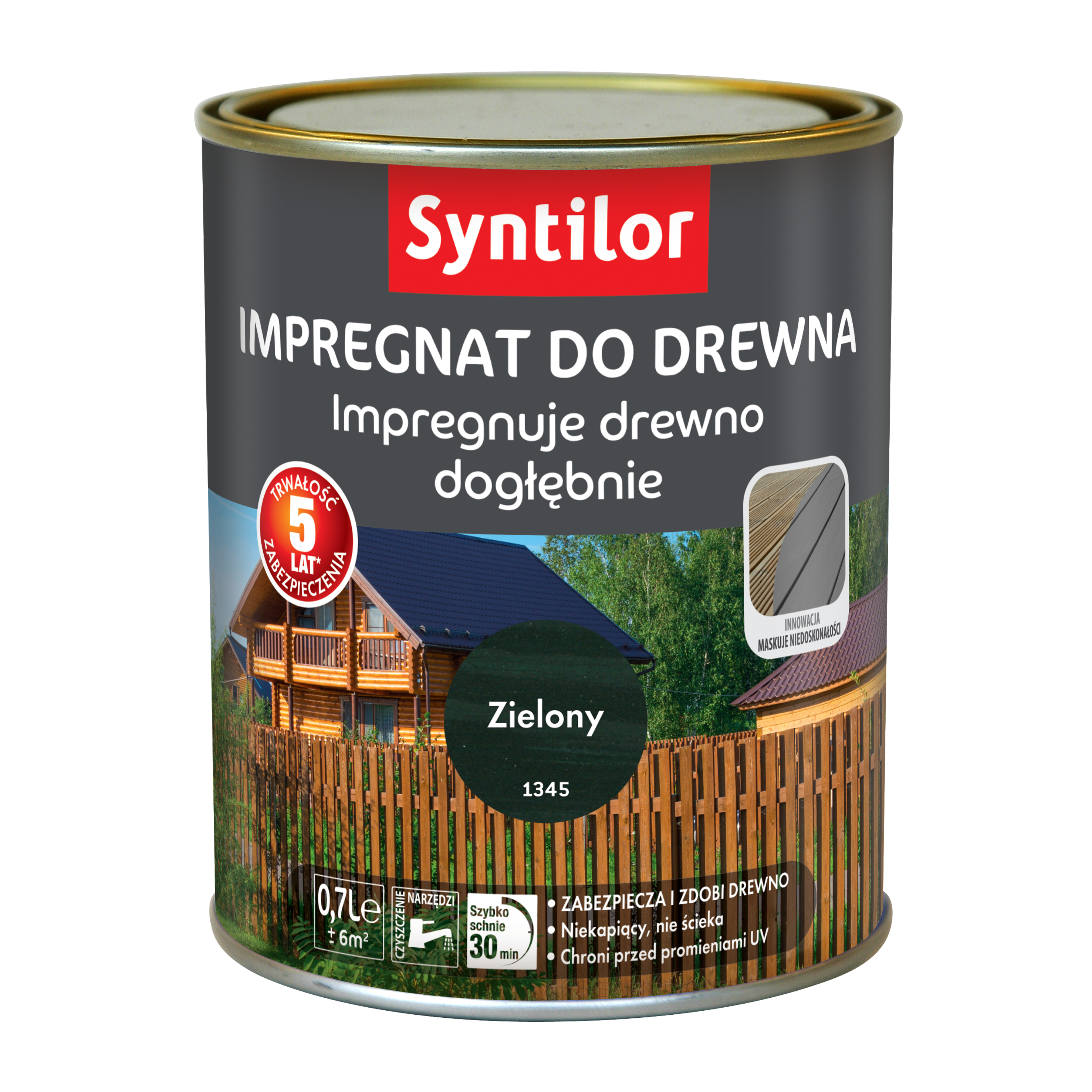 Impregnat do drewna 0.7 l Zielony SYNTILOR