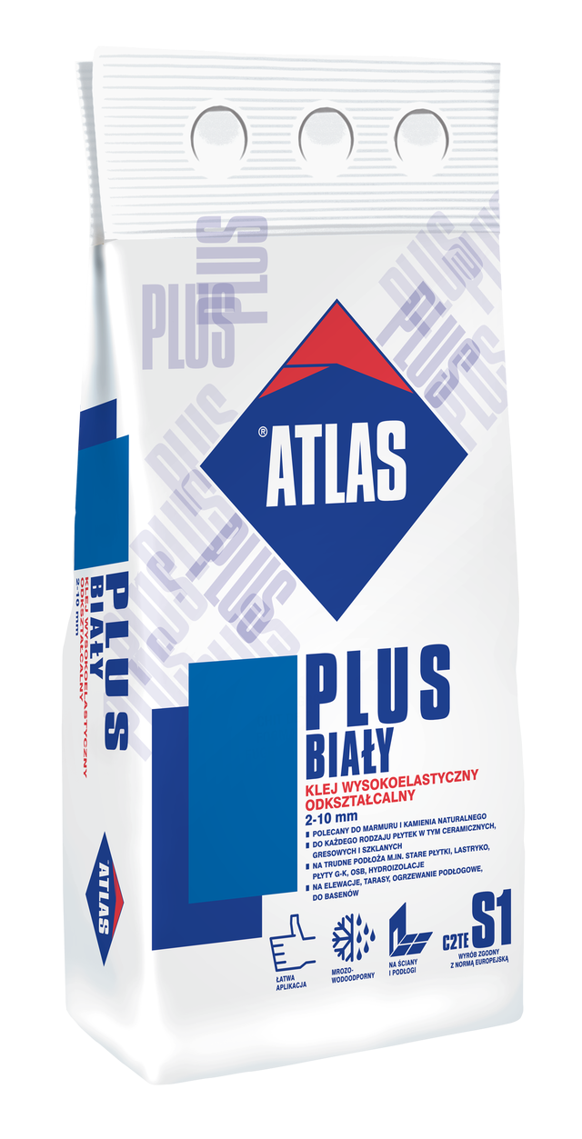 Zaprawa klejowa PLUS BIAŁY 5 KG ATLAS