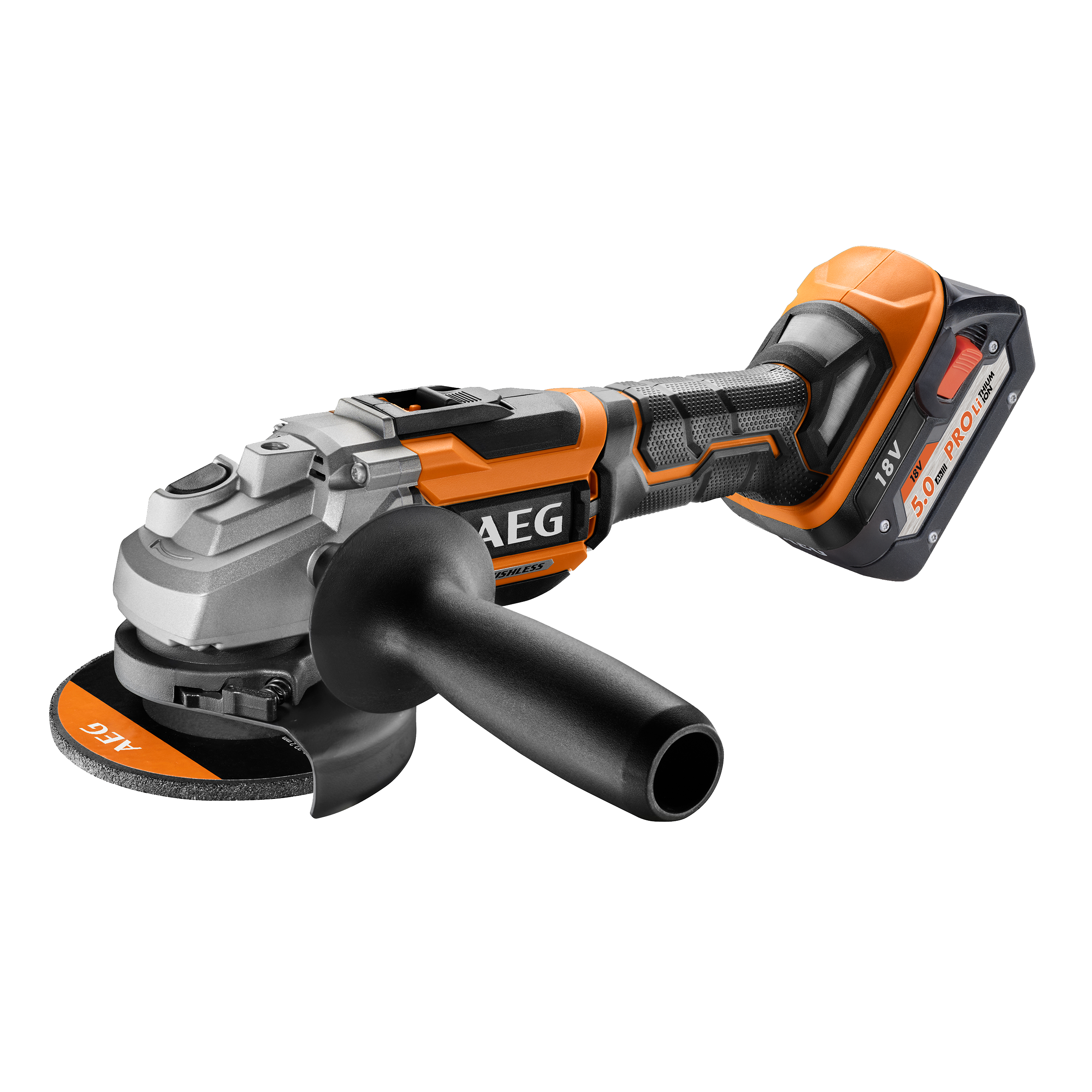 Szlifierka kątowa akumulatorowa bezszczotkowa AEG 125 mm 18 V 2Aku Li-Ion