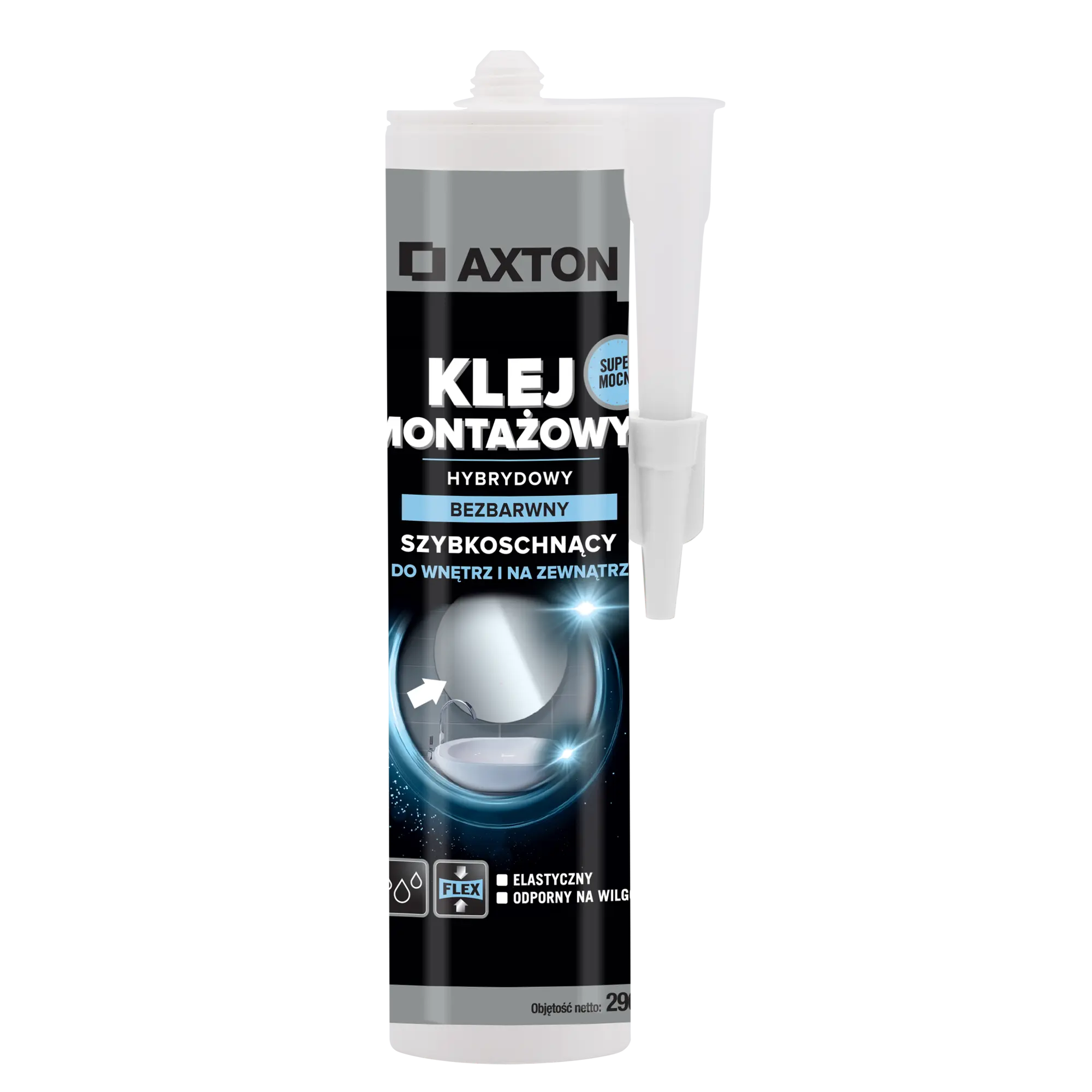 Klej montażowy MS POLIMER 290 ml bezbarwny AXTON
