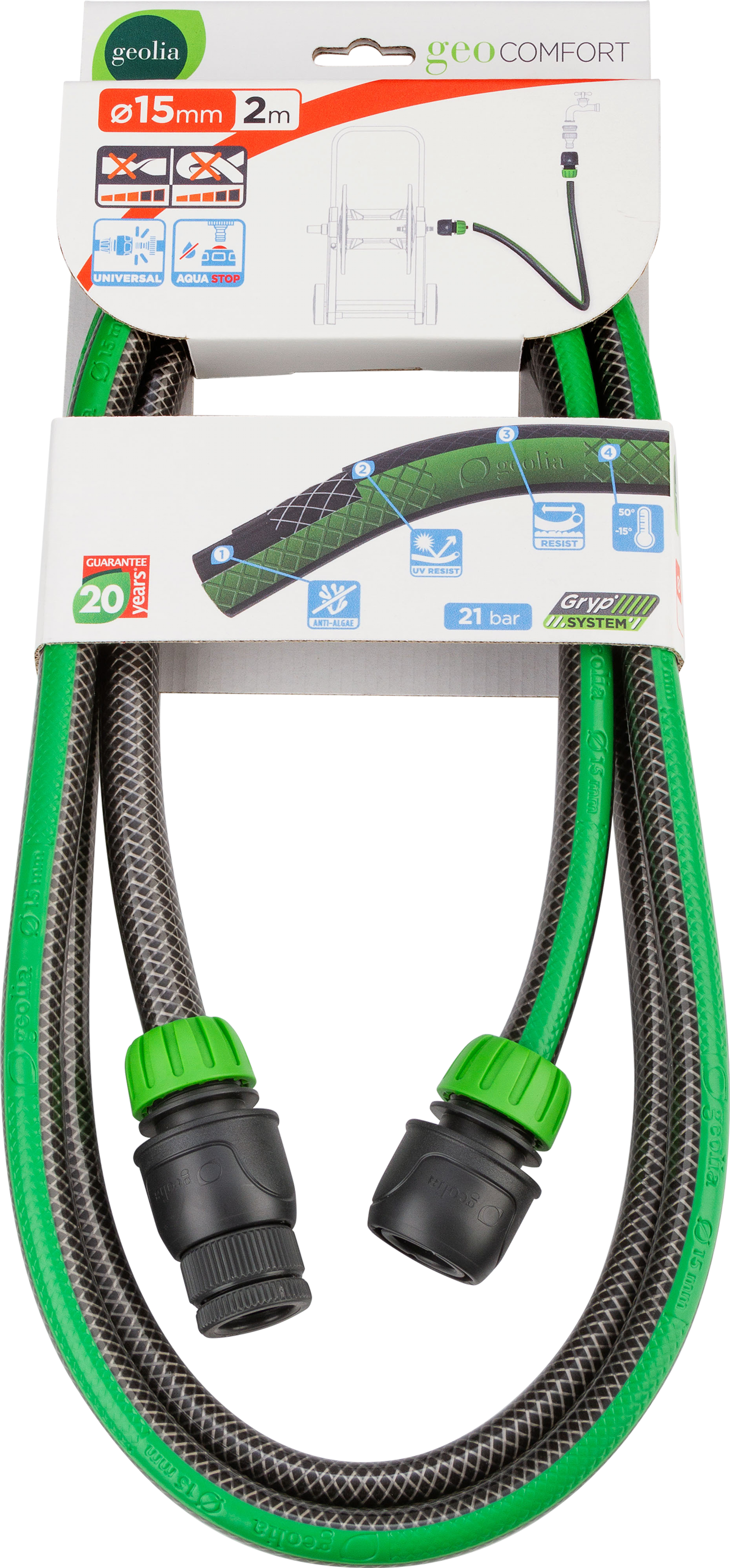 Zestaw do podłączenia wózka na wąż 5/8" 2 m GeoComfort Geolia