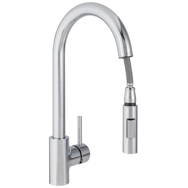 Grifo de cocina monomando caño alto extraíble DELINIA Lily