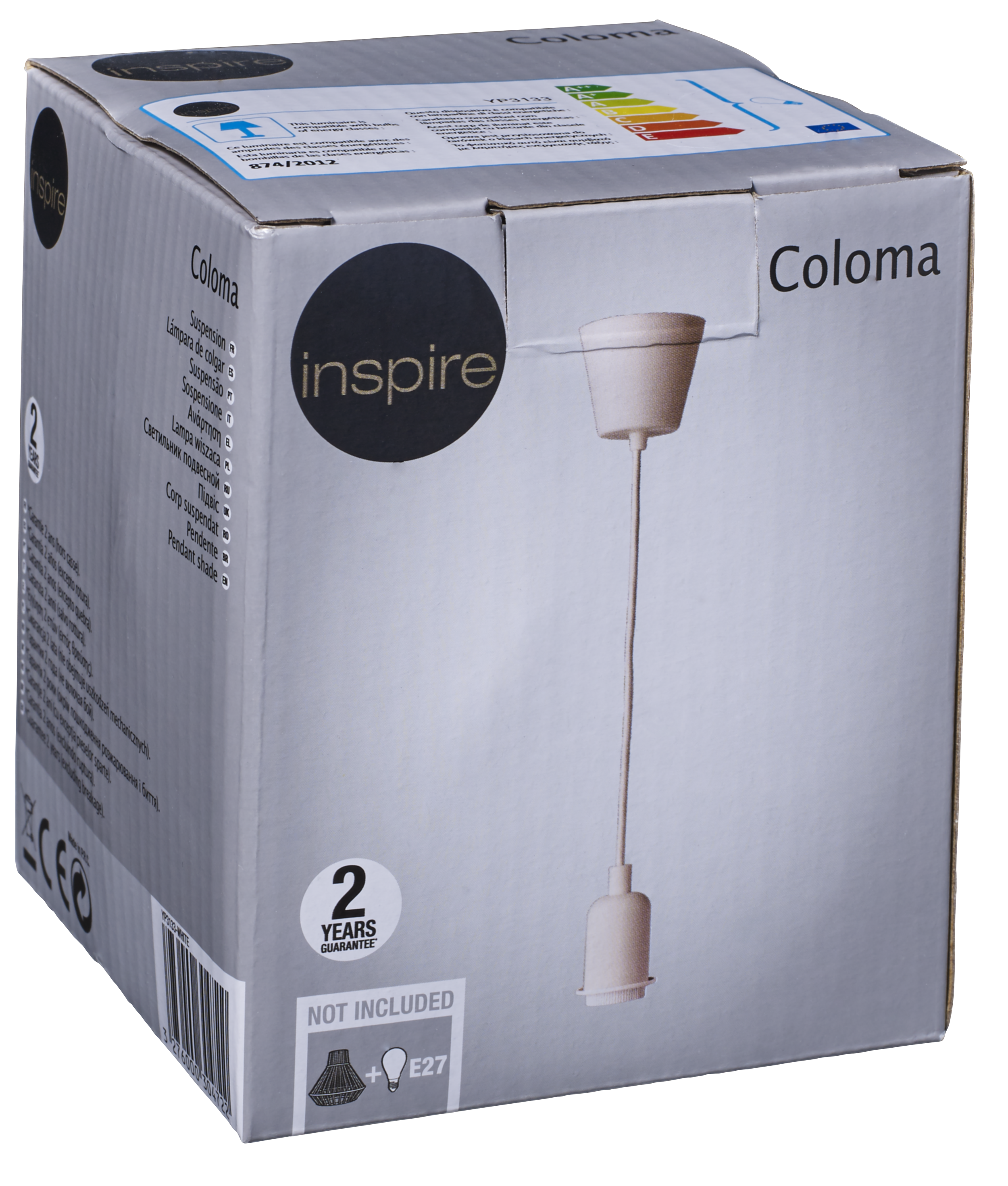 Zawieszenie COLOMA białe E27 INSPIRE - 3