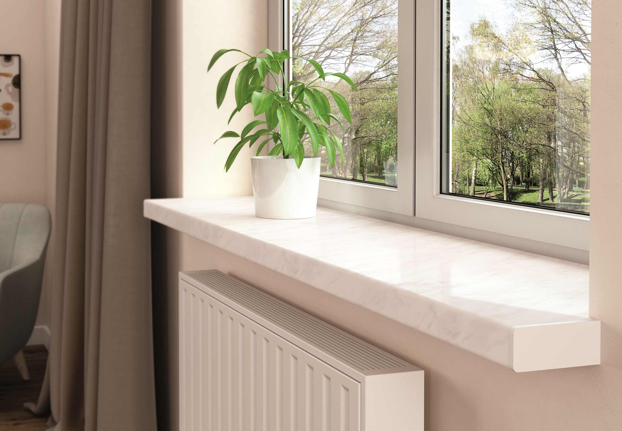 Parapet wewnętrzny Pcv Vilo Marmur 200x25x2 cm Vox - 2