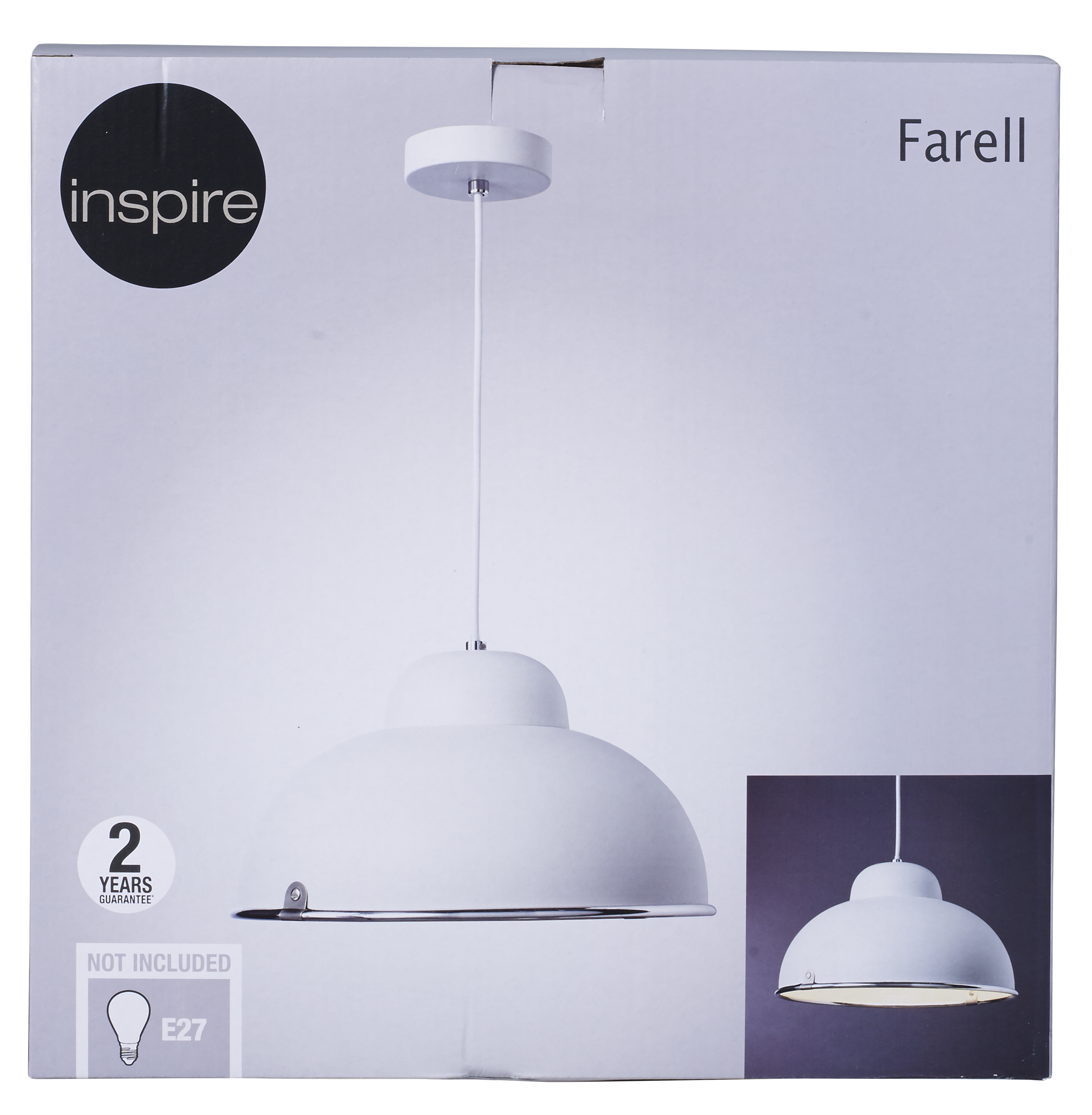 Lampa wisząca Farell biała E27 Inspire - 6