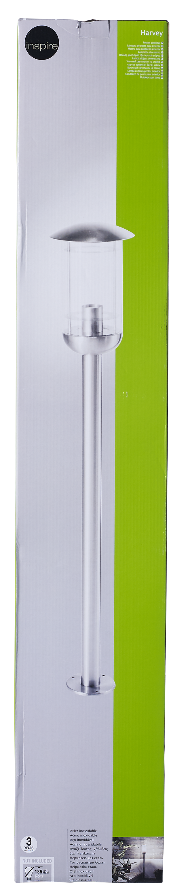 Lampione da giardino, Harvey H 100 cm, argento, IP44 INSPIRE - 8