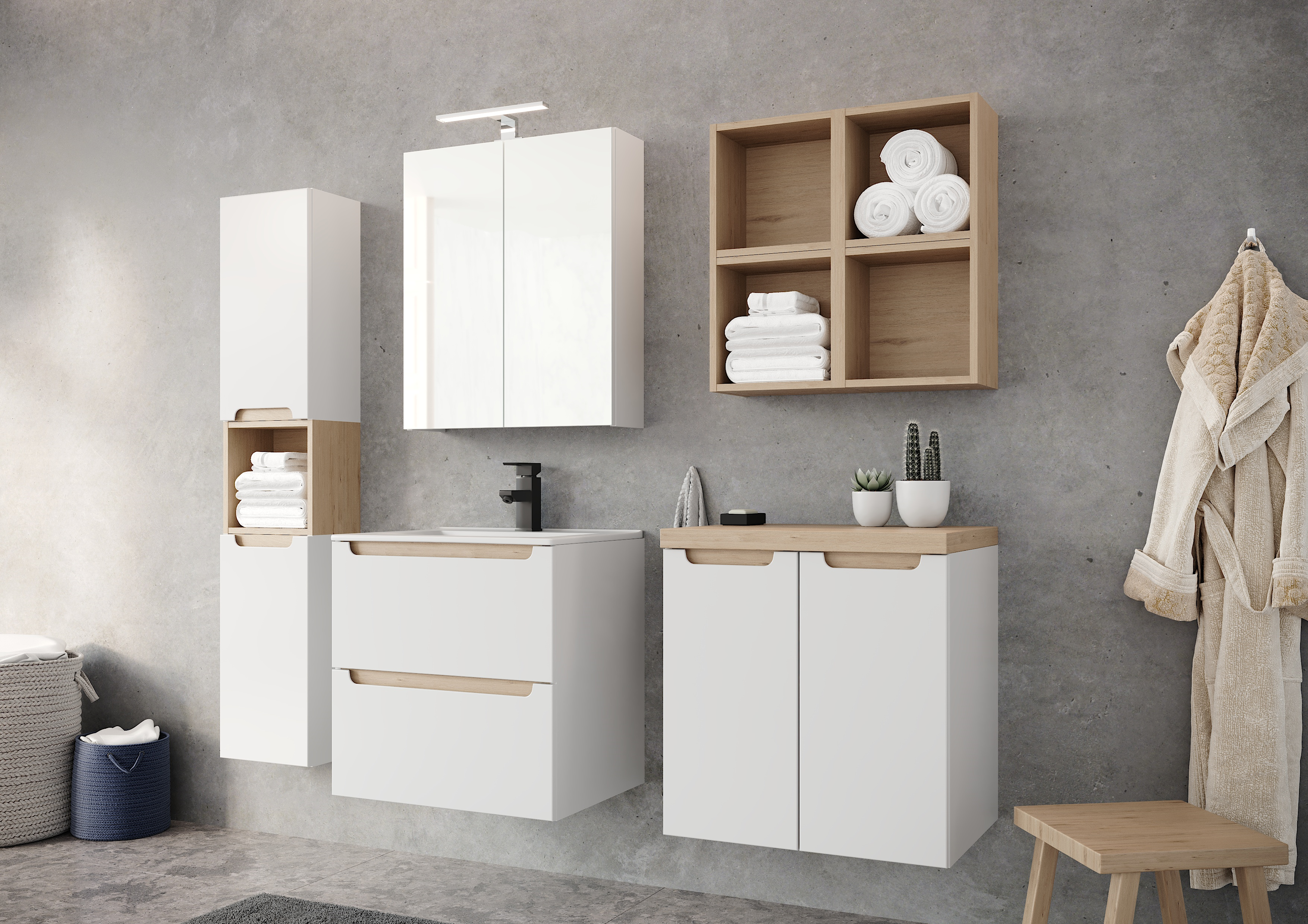 Szafka łazienkowa wisząca Stilla 30x60x45.1 cm Defra - 9