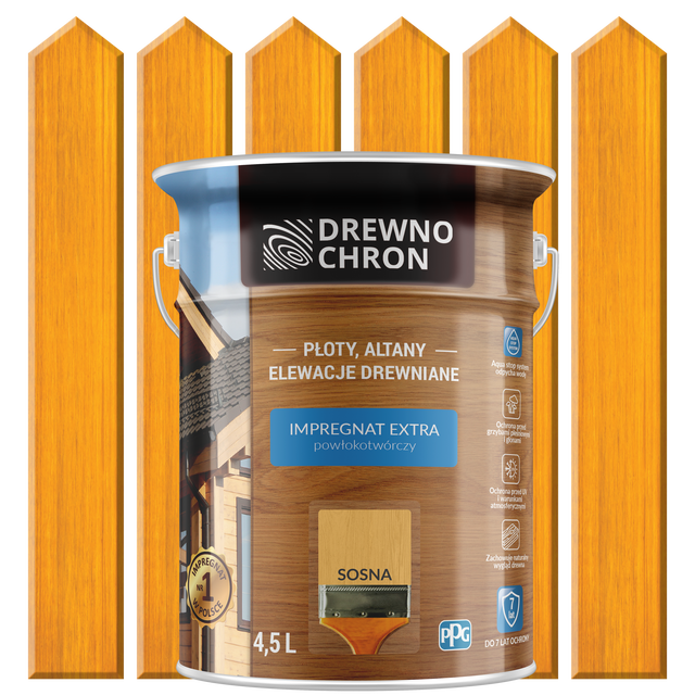 Impregnat do drewna Drewnochron Extra powłokotwórczy4.5 l Sosna
