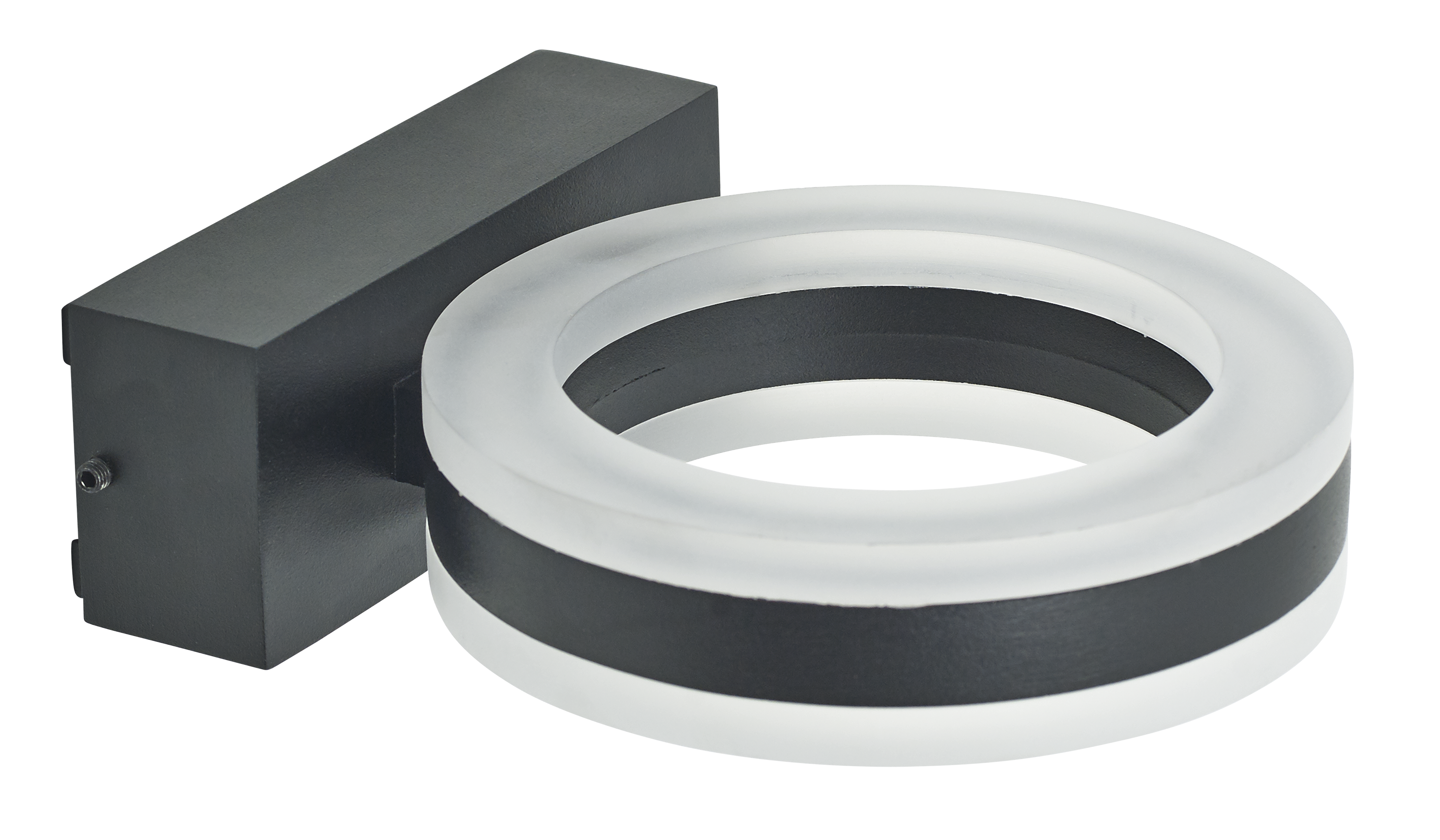 Applique LED da esterno Saturn nero IP54, luce bianco naturale 730 lumen, INSPIRE - 6