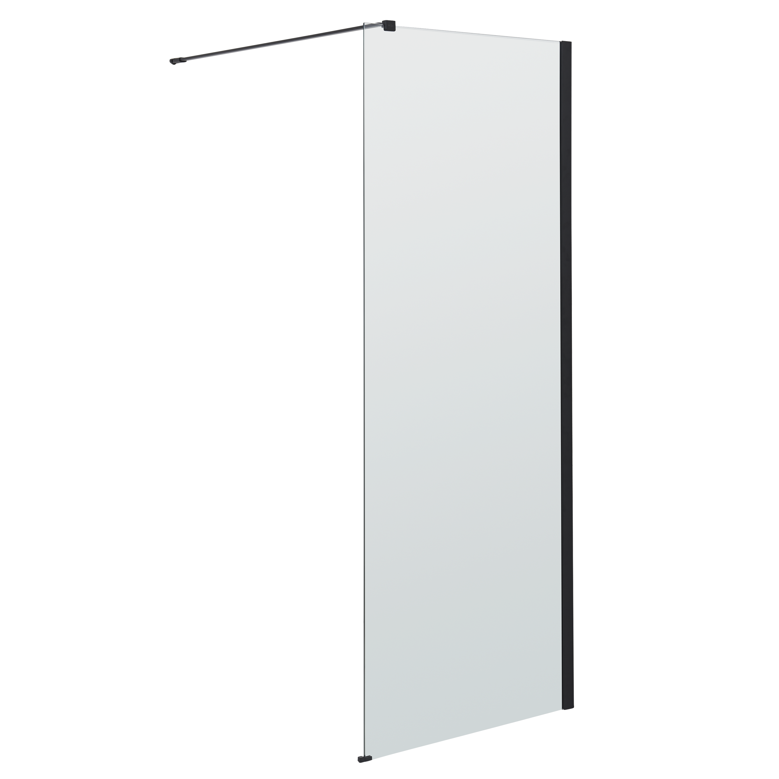 Kabina Walk-in Remix 80x200 transparentna profil czarny Sensea