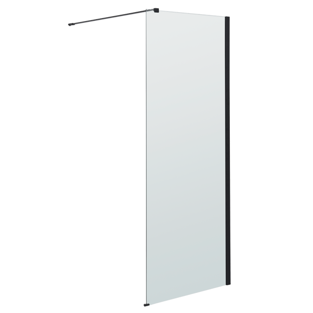 Kabina Walk-in Remix 80x200 transparentna profil czarny Sensea