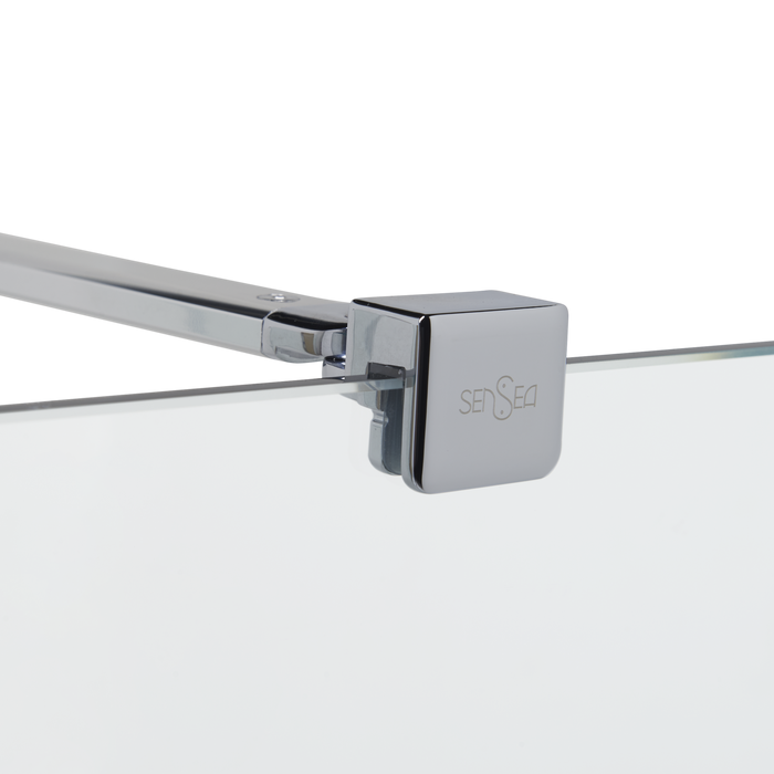 Mampara de ducha fija transparente Remix perfil aluminio cromo