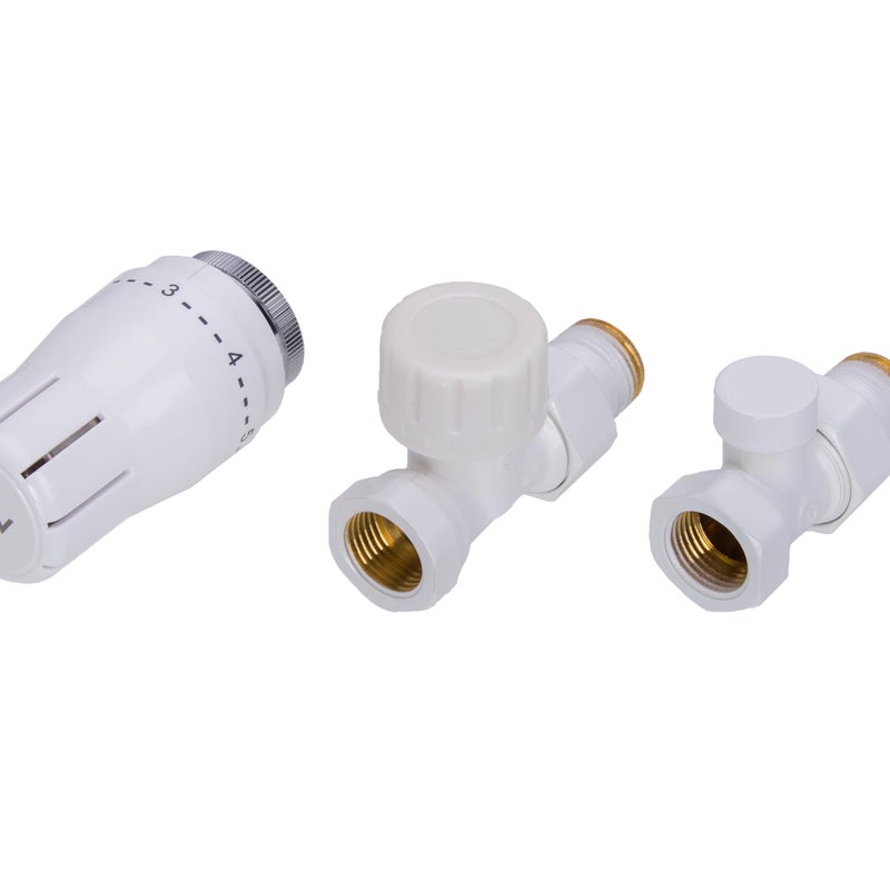 Zestaw termostatyczny PROSTY 1/2" biały SCHLOSSER