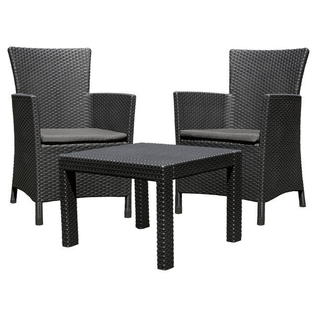 Meble ogrodowe zestaw Rosario grafitowe Keter