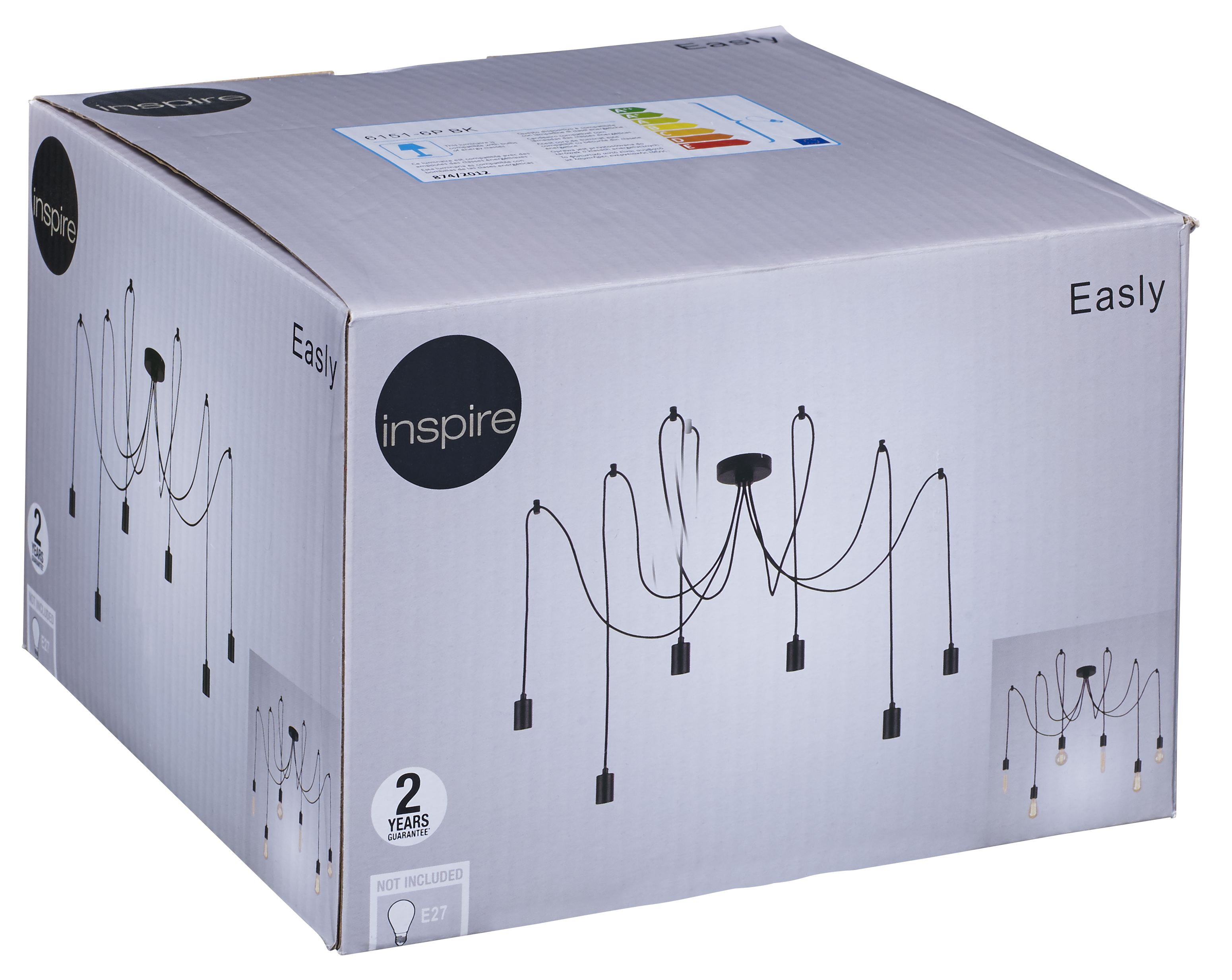 Lampa wisząca Easly czarna E27 INSPIRE - 5