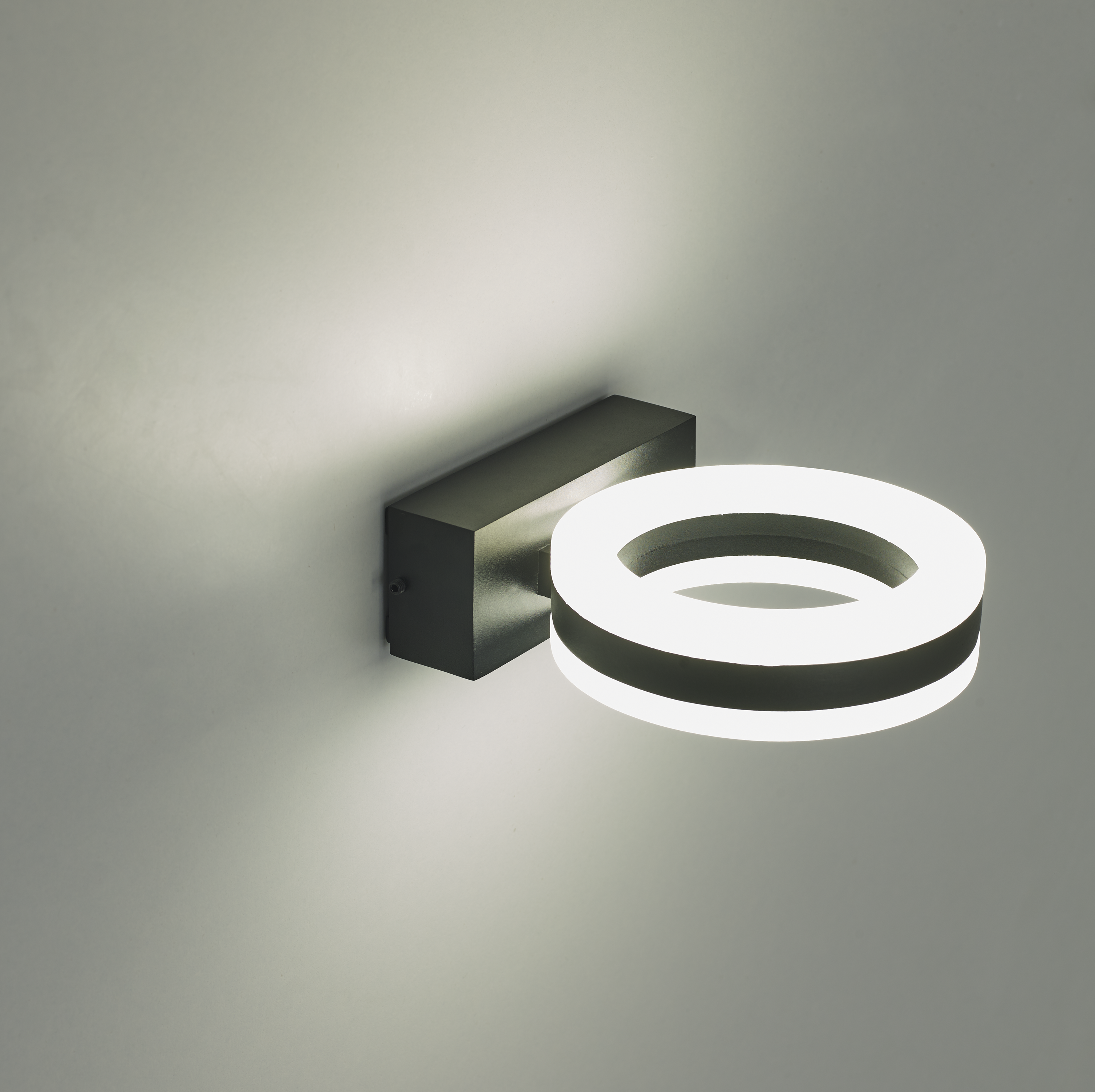 Applique LED da esterno Saturn nero IP54, luce bianco naturale 730 lumen, INSPIRE - 3