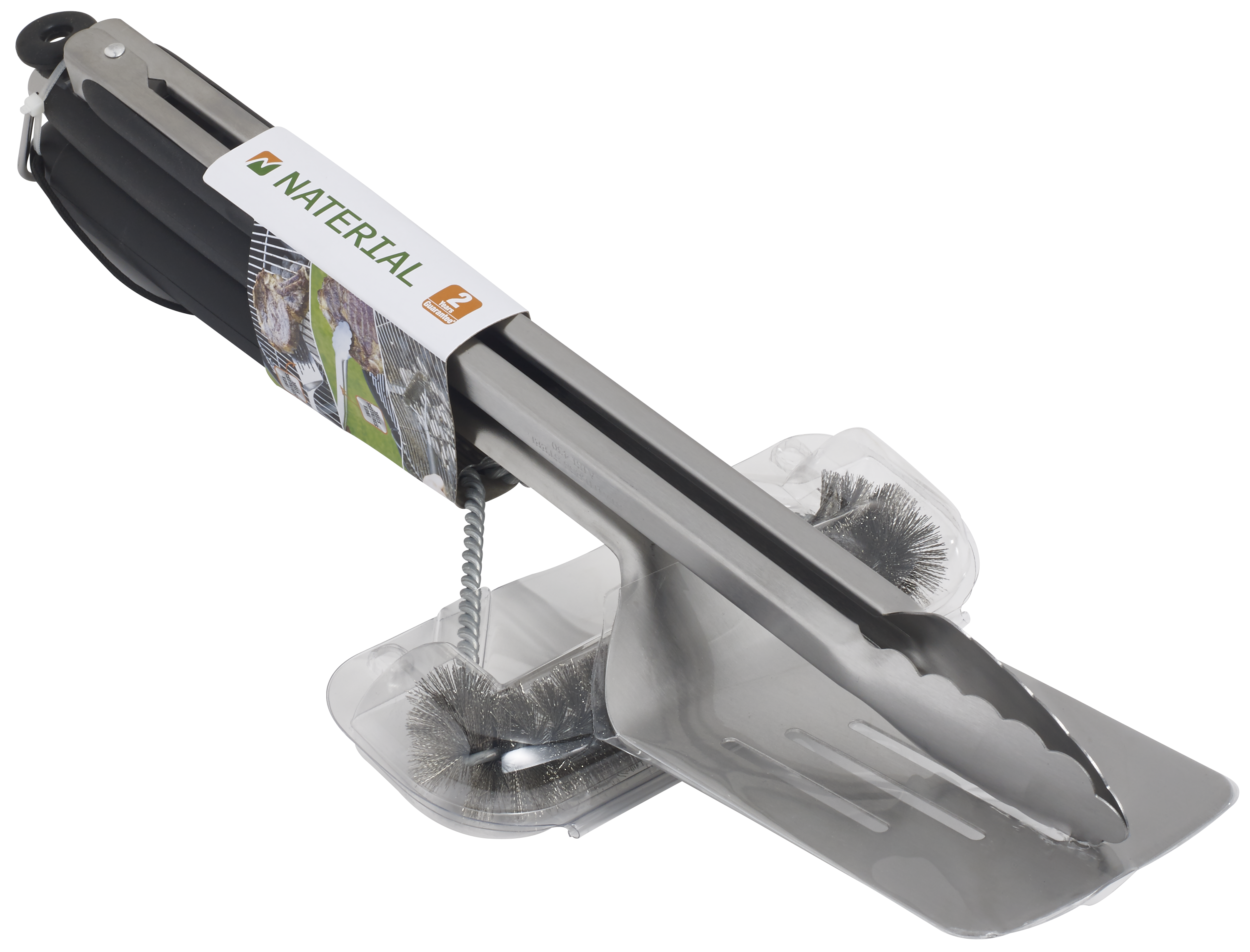 Pinze per barbecue  in inox grezzo NATERIAL L 8.8 x L 20.5 x H 46.8 cm, 3 pezzi - 11