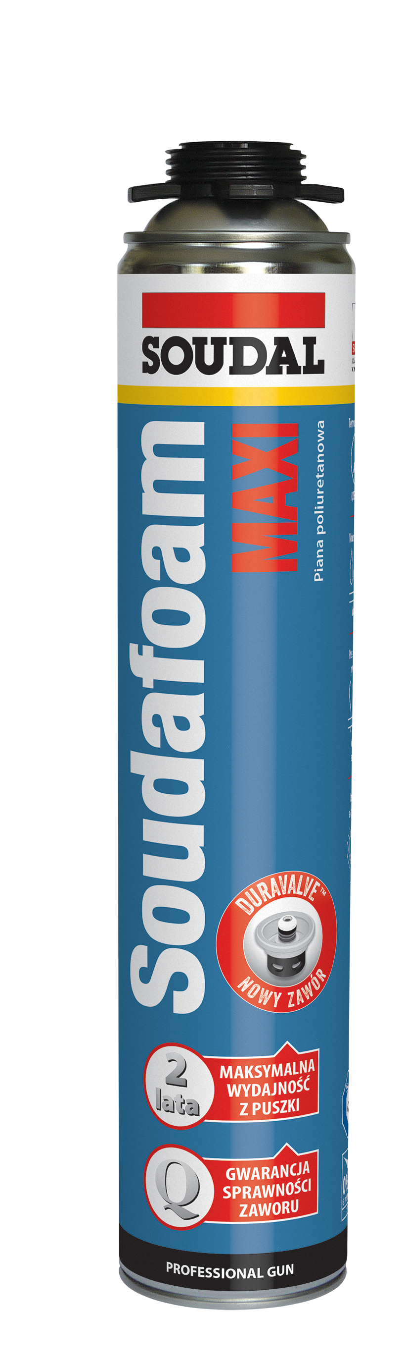 Pianka poliuretanowa SOUDAFOAM MAXI pistoletowa 870 ml SOUDAL - 2