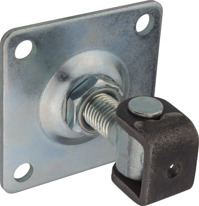 Zawias regulowany 20mm z szyldem 100x100 mm ocynkowany