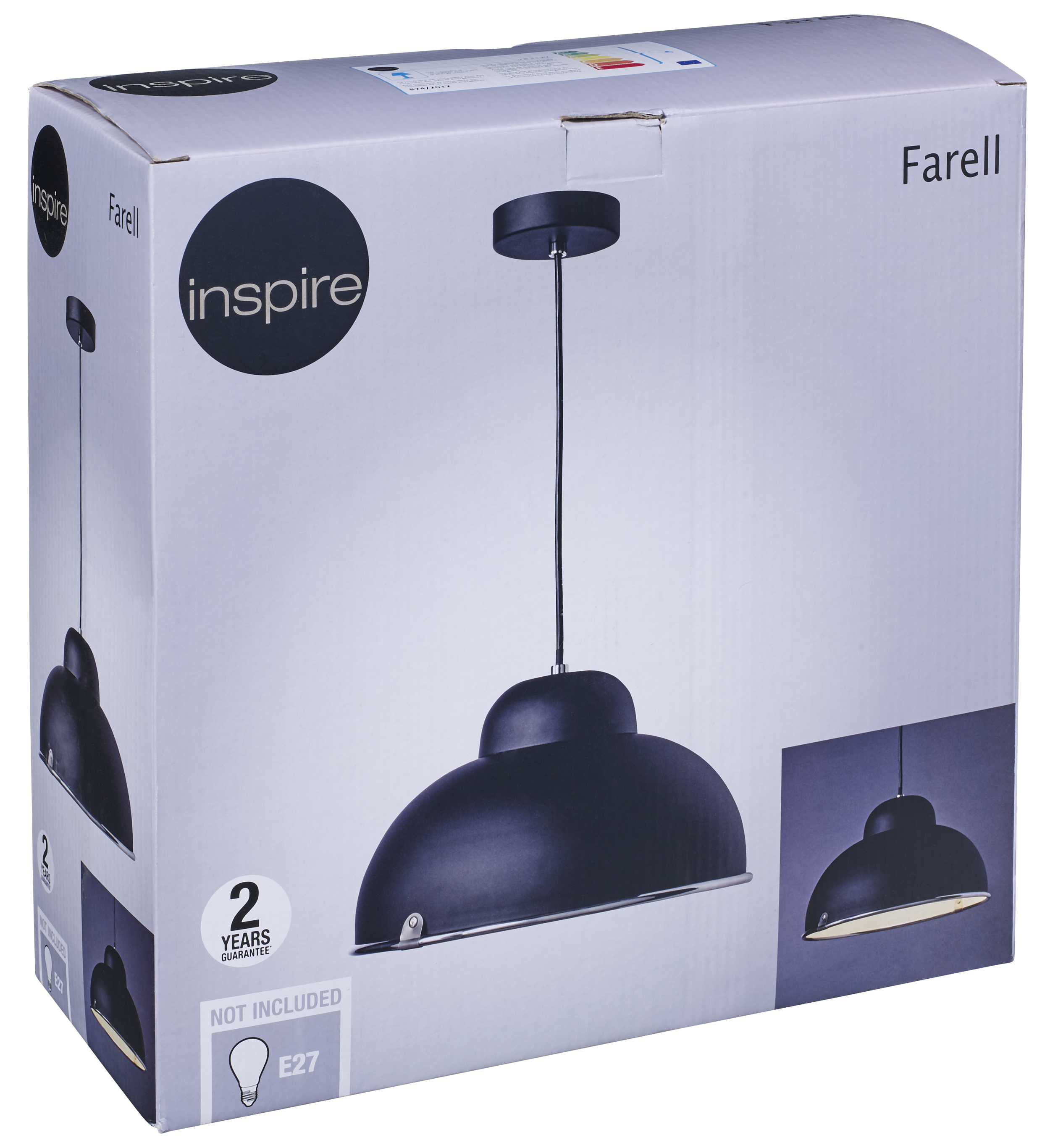 Lampa wisząca Farell czarna E27 Inspire - 5
