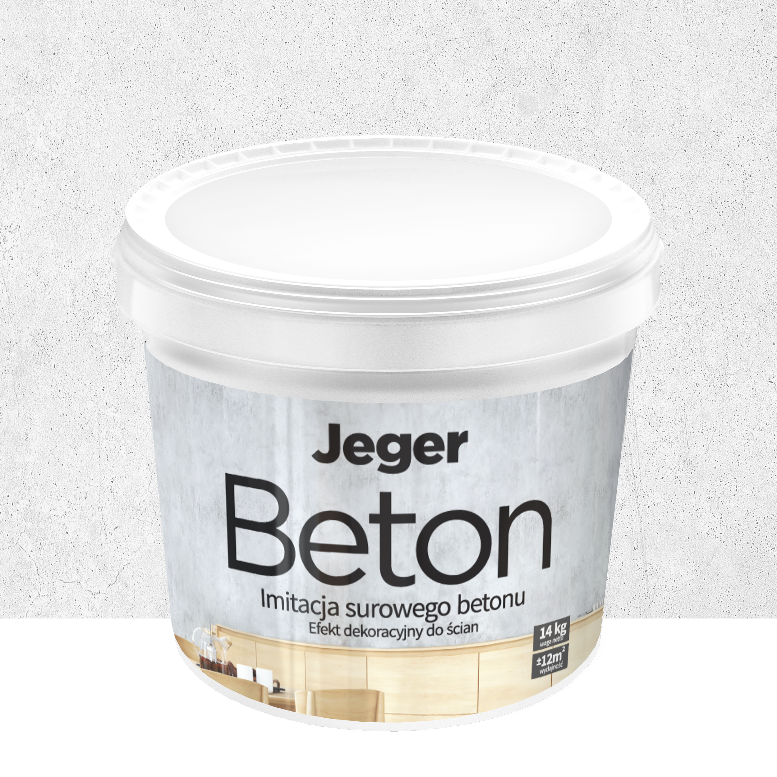 Efekt dekoracyjny BETON 14 kg Bianco Efekt betonu JEGER