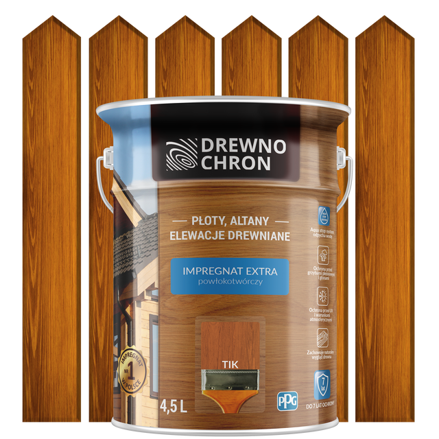 Impregnat do drewna Drewnochron Extra powłokotwórczy 4.5 l Tik 