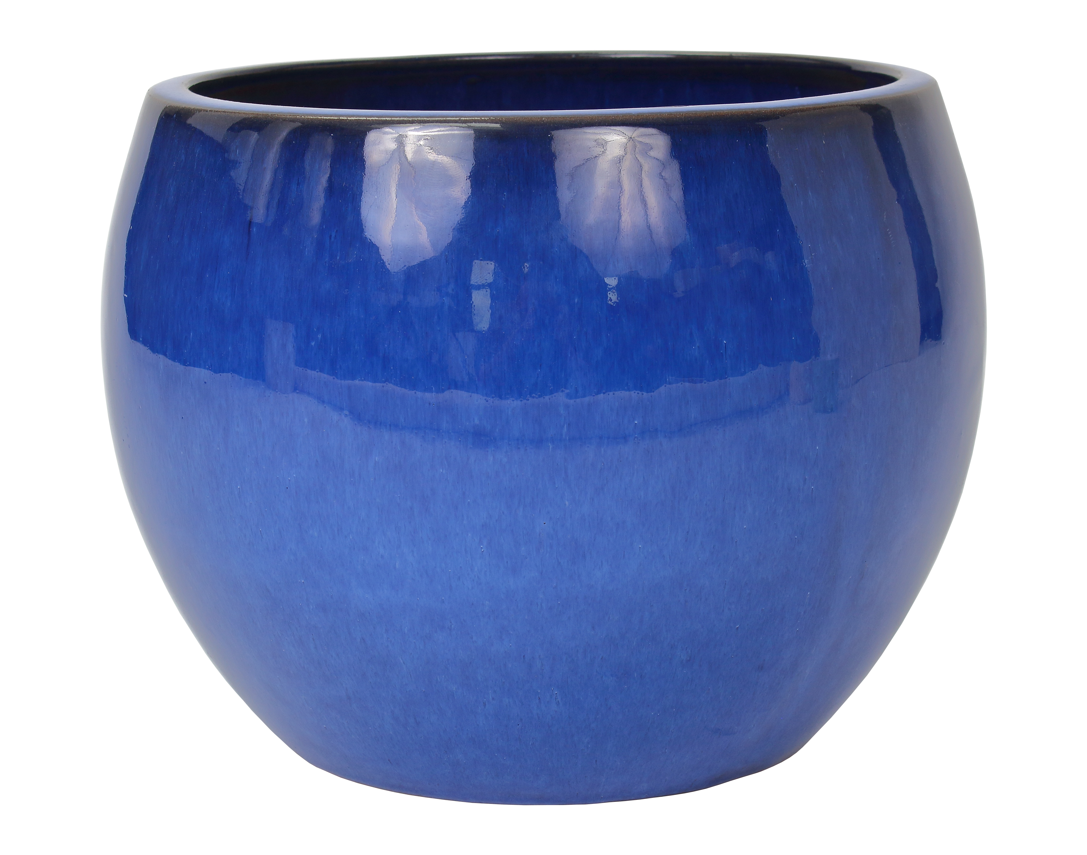 Donica szkliwiona śr. 48 cm mrozoodporna niebieska