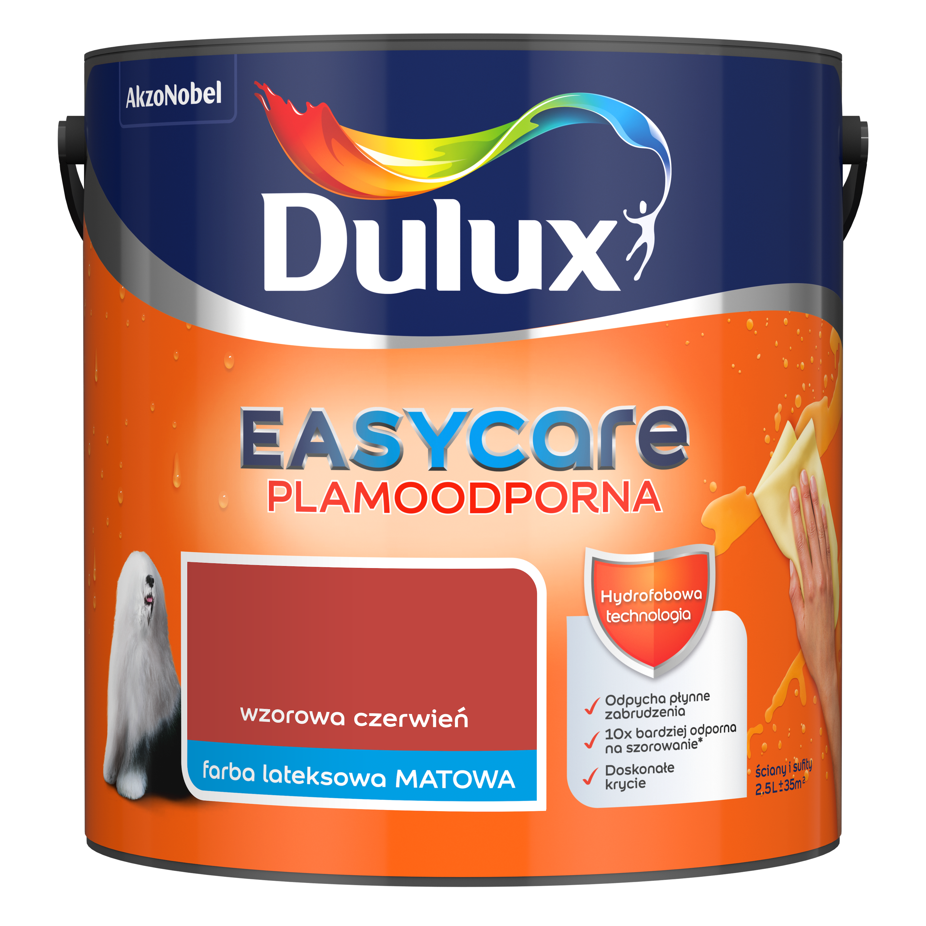 Farba Dulux Easycare Wzorowa czerwień 2.5 l