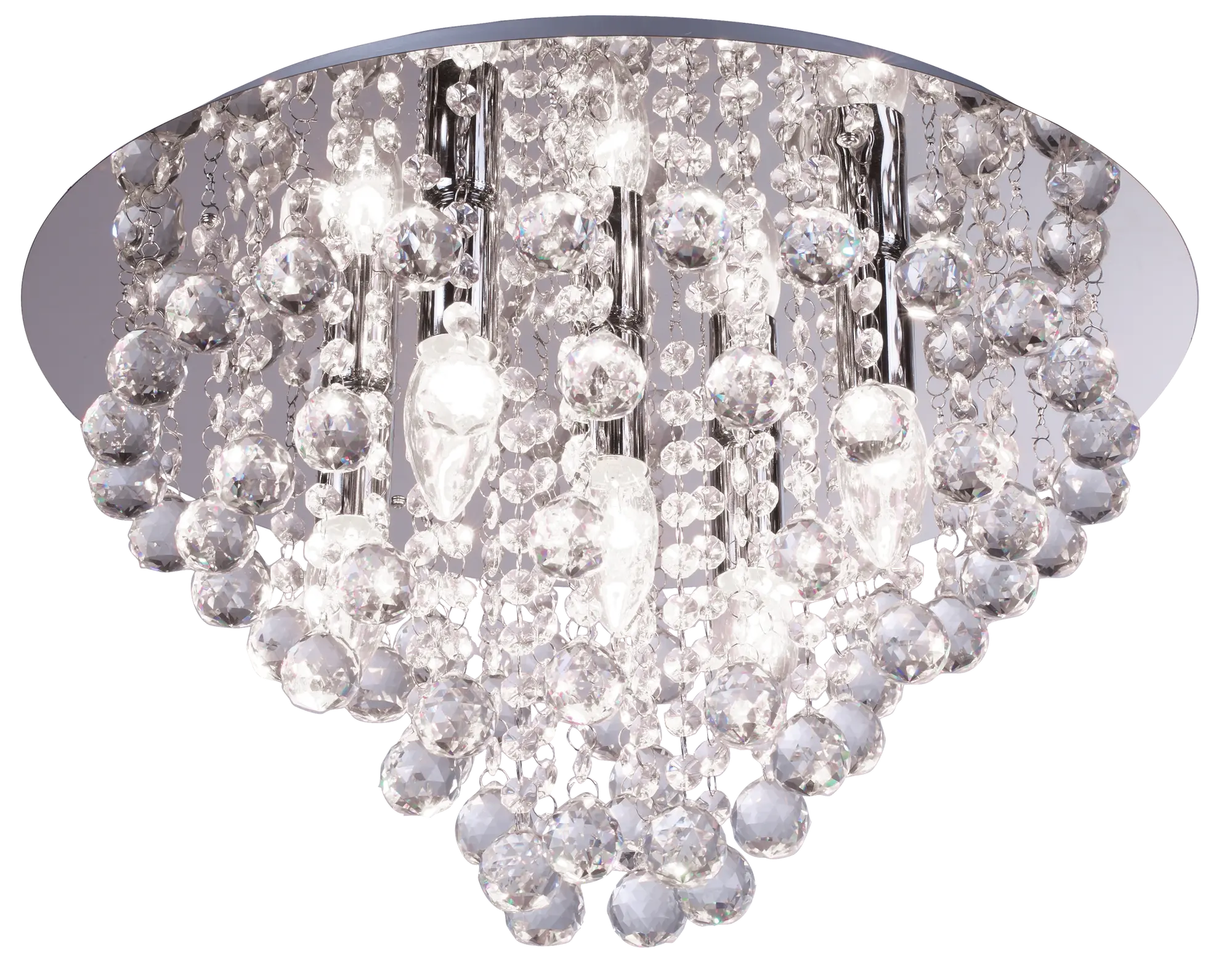 Lampa sufitowa London Cristal srebrna E14 Reality