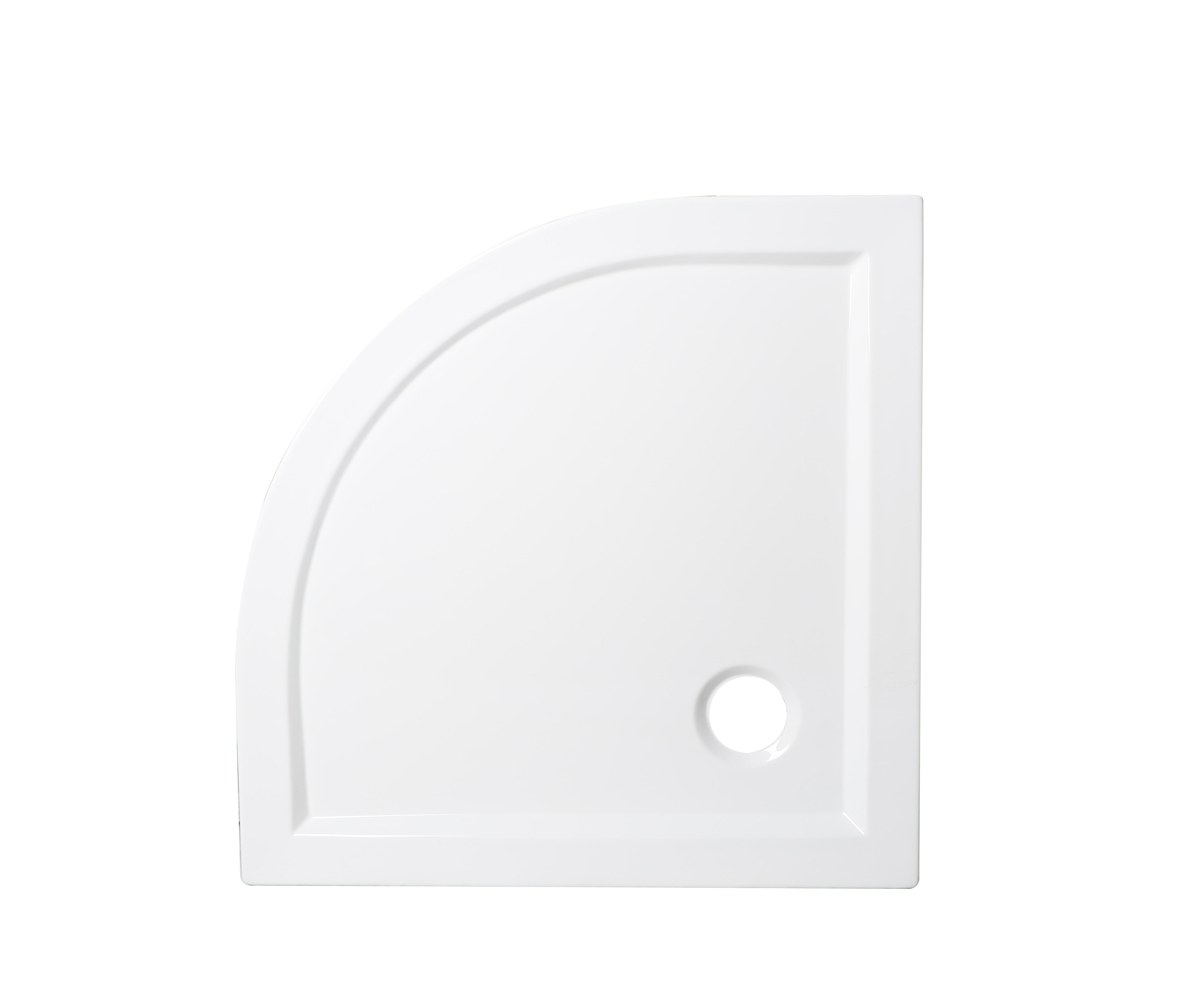 Brodzik do kabiny prysznicowej 1/4 koła Essential 80x80x5/3 cm Sensea