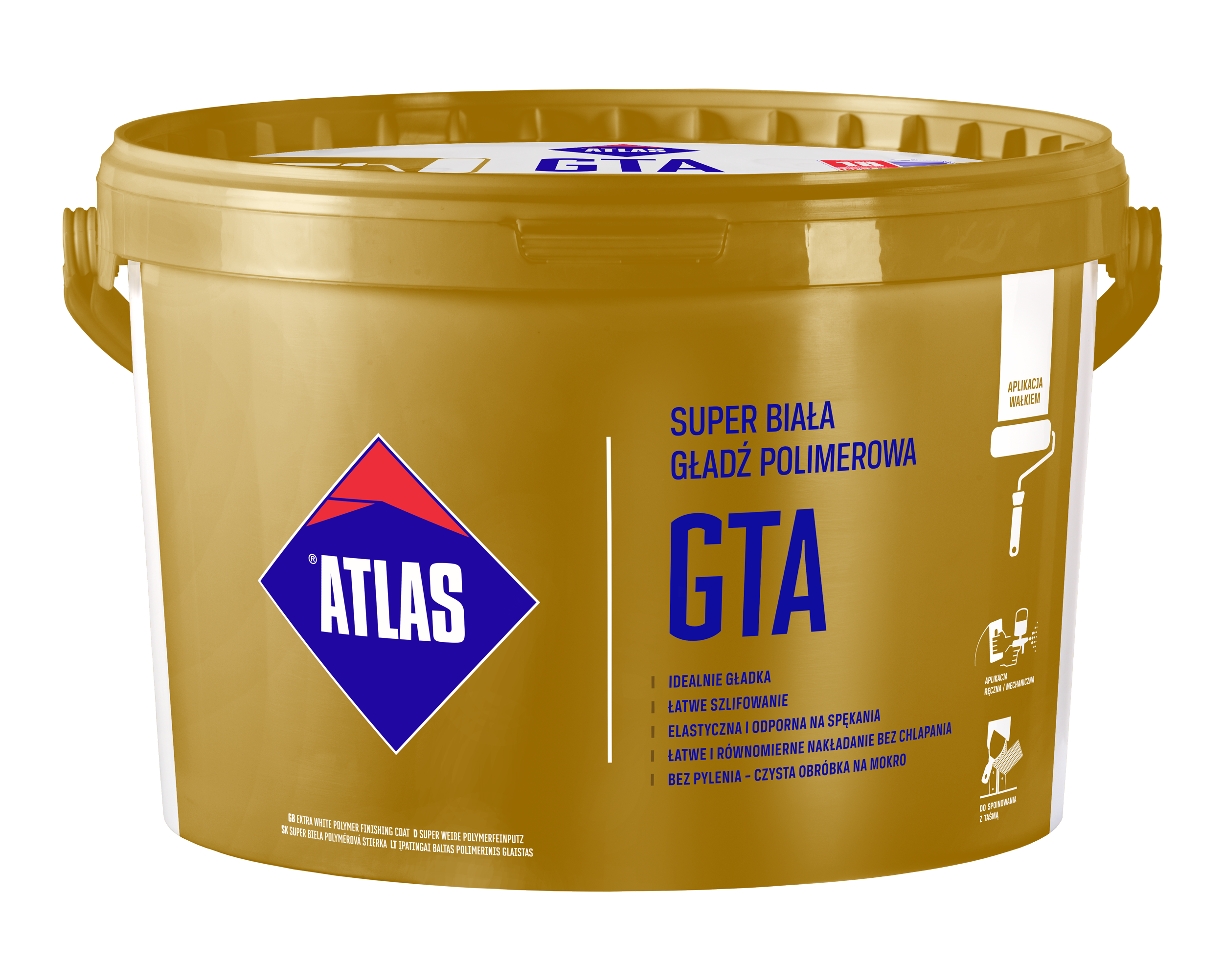 Gotowa gładź polimerowa GTA 18 kg Atlas
