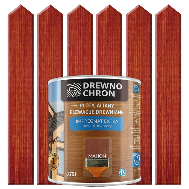 Impregnat do drewna Drewnochron Extra powłokotwórczy 0.75 l Mahoń