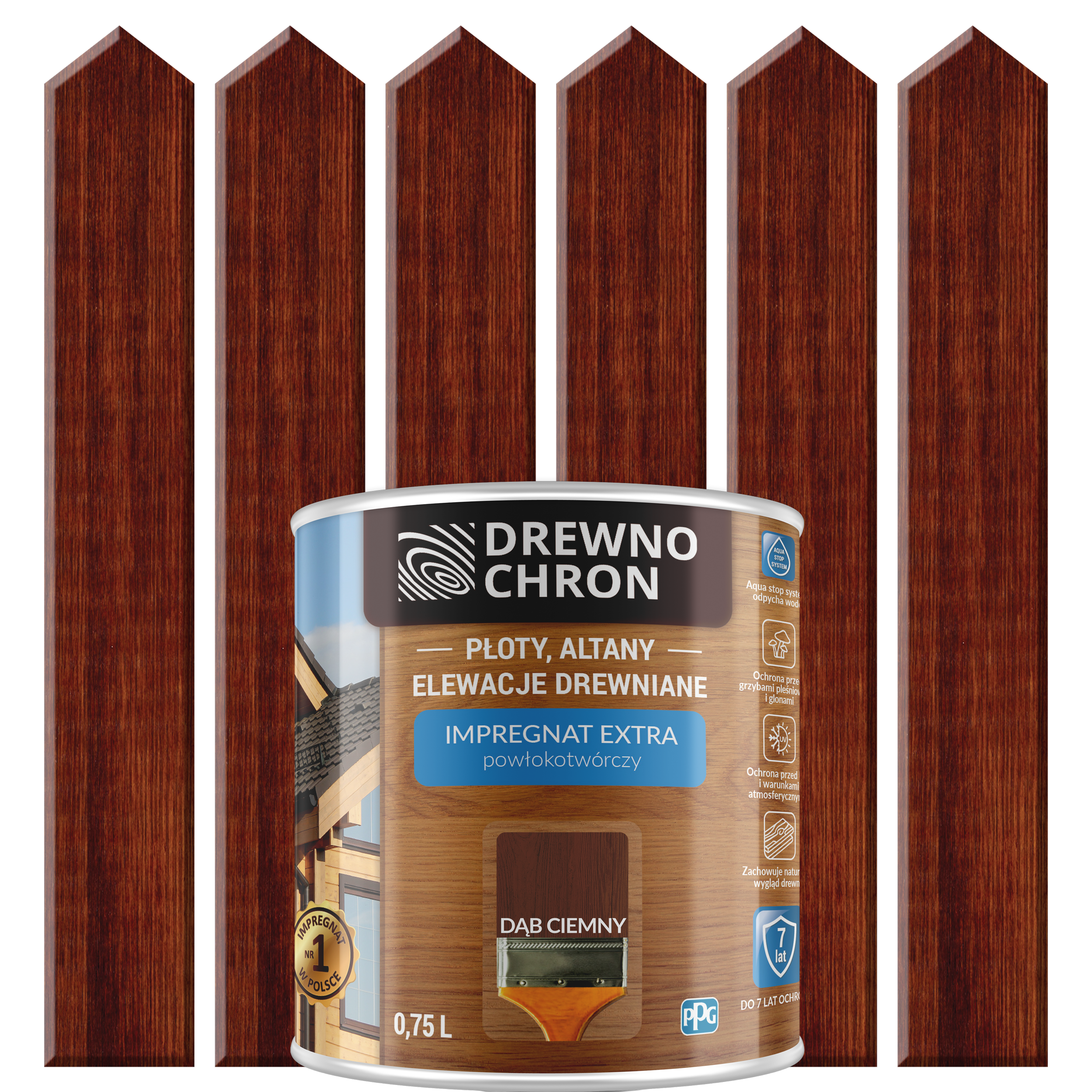 Impregnat do drewna Drewnochron Extra powłokotwórczy 0.75 l Dąb ciemny
