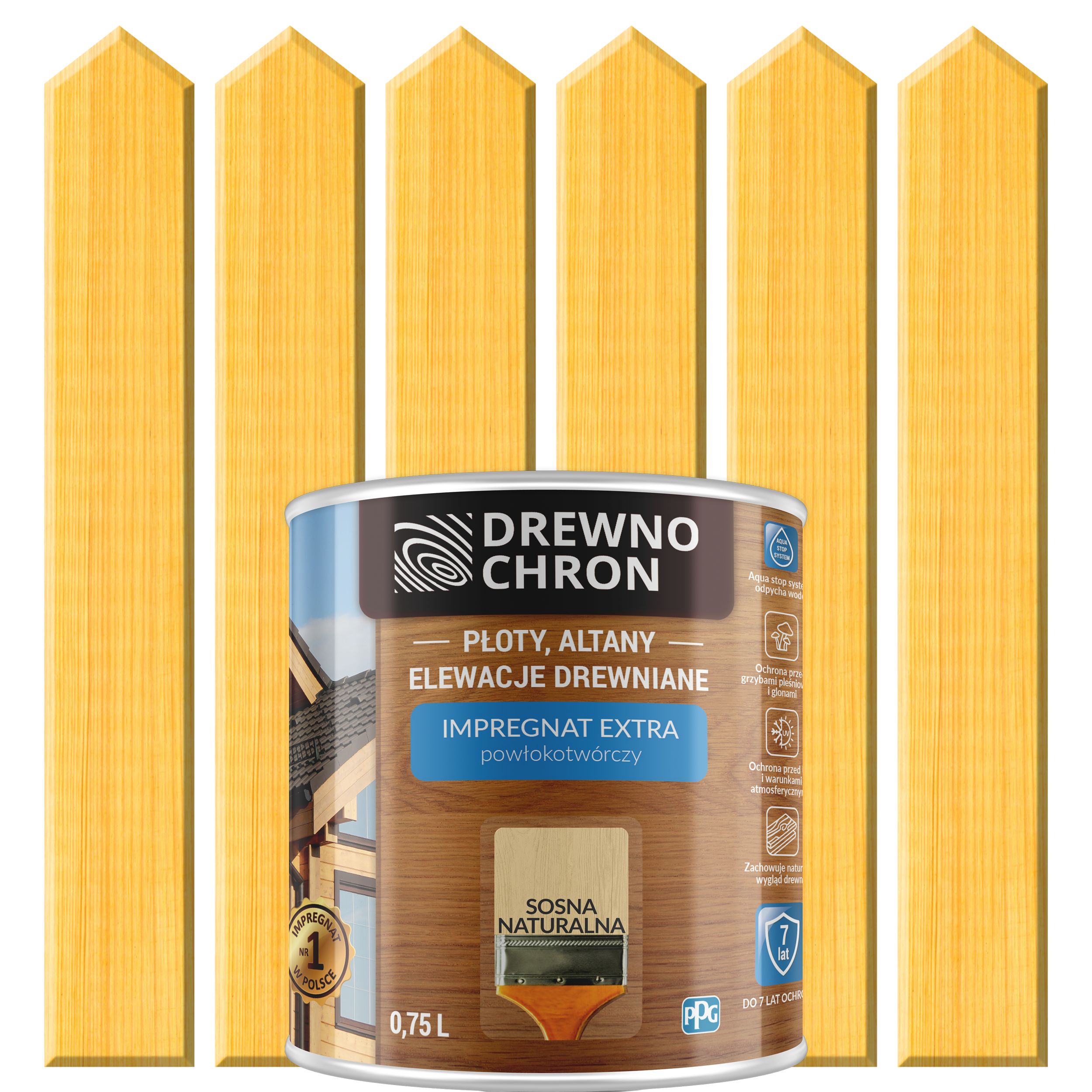 Impregnat do drewna Drewnochron Extra powłokotwórczy 0.75 l Sosna naturalna