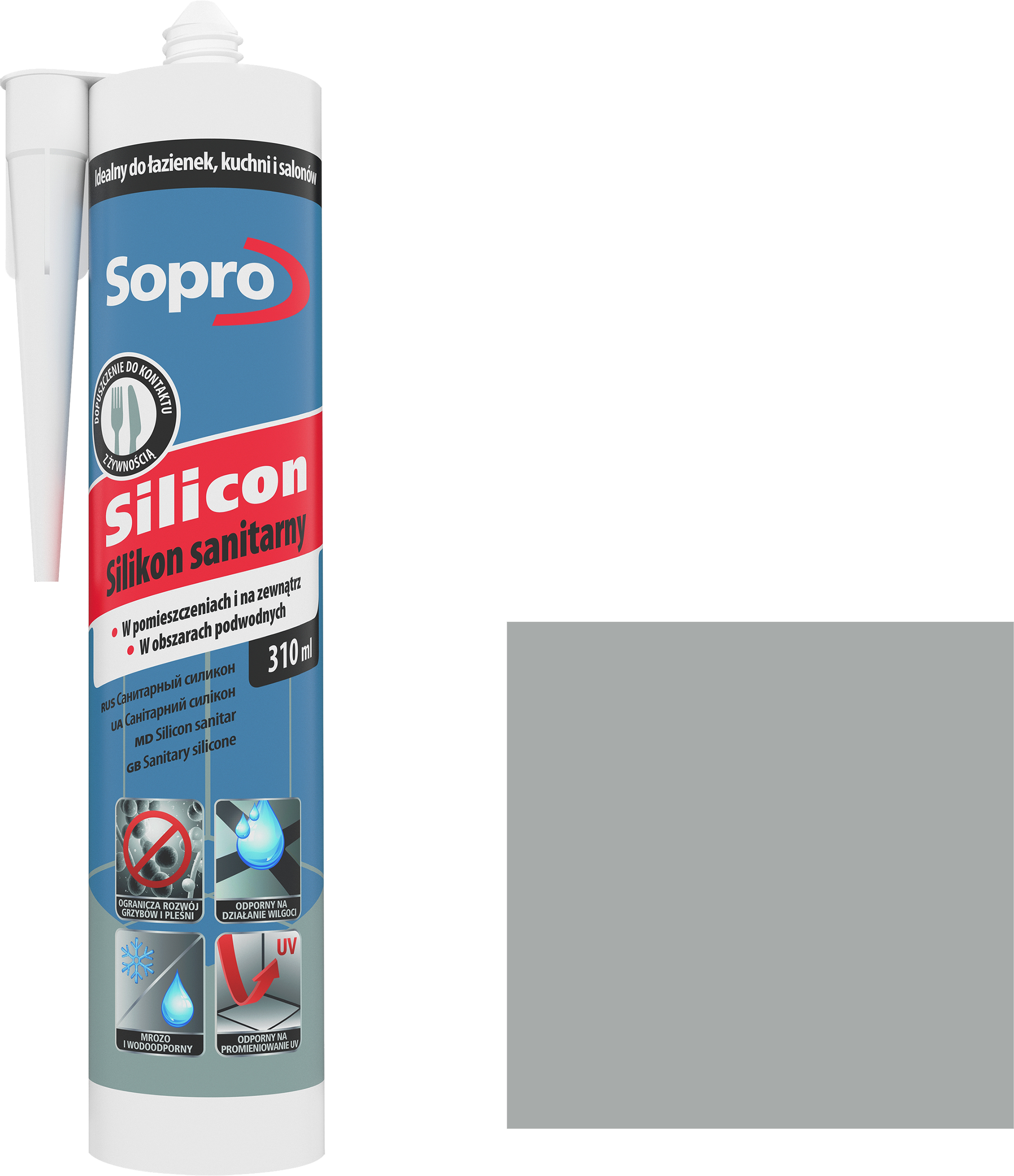 Silikon sanitarny 310 ml Manhattan 77 Sopro - 2