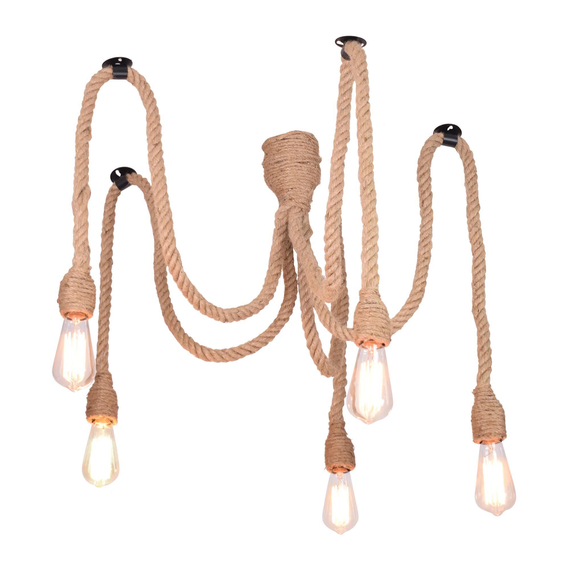 Lampa wisząca Rope pająk sznur 5 x E27 Il Mio