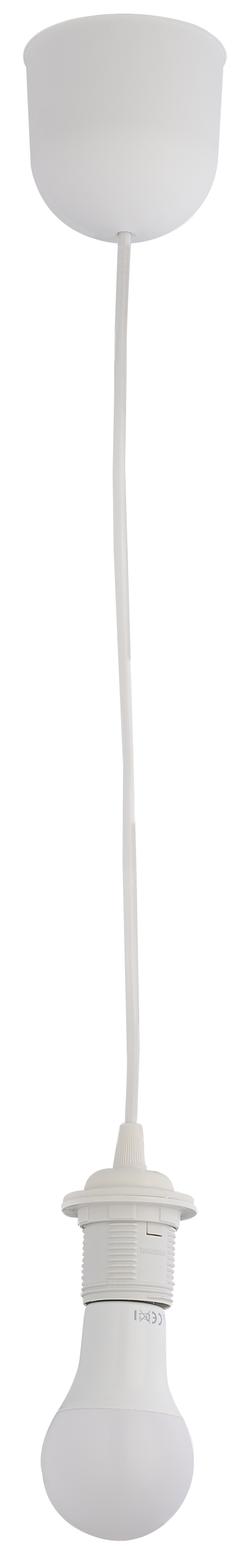 Pendel July con cavo in abs<multisep/>alluminio 70 cm, bianco, con portalampada E27