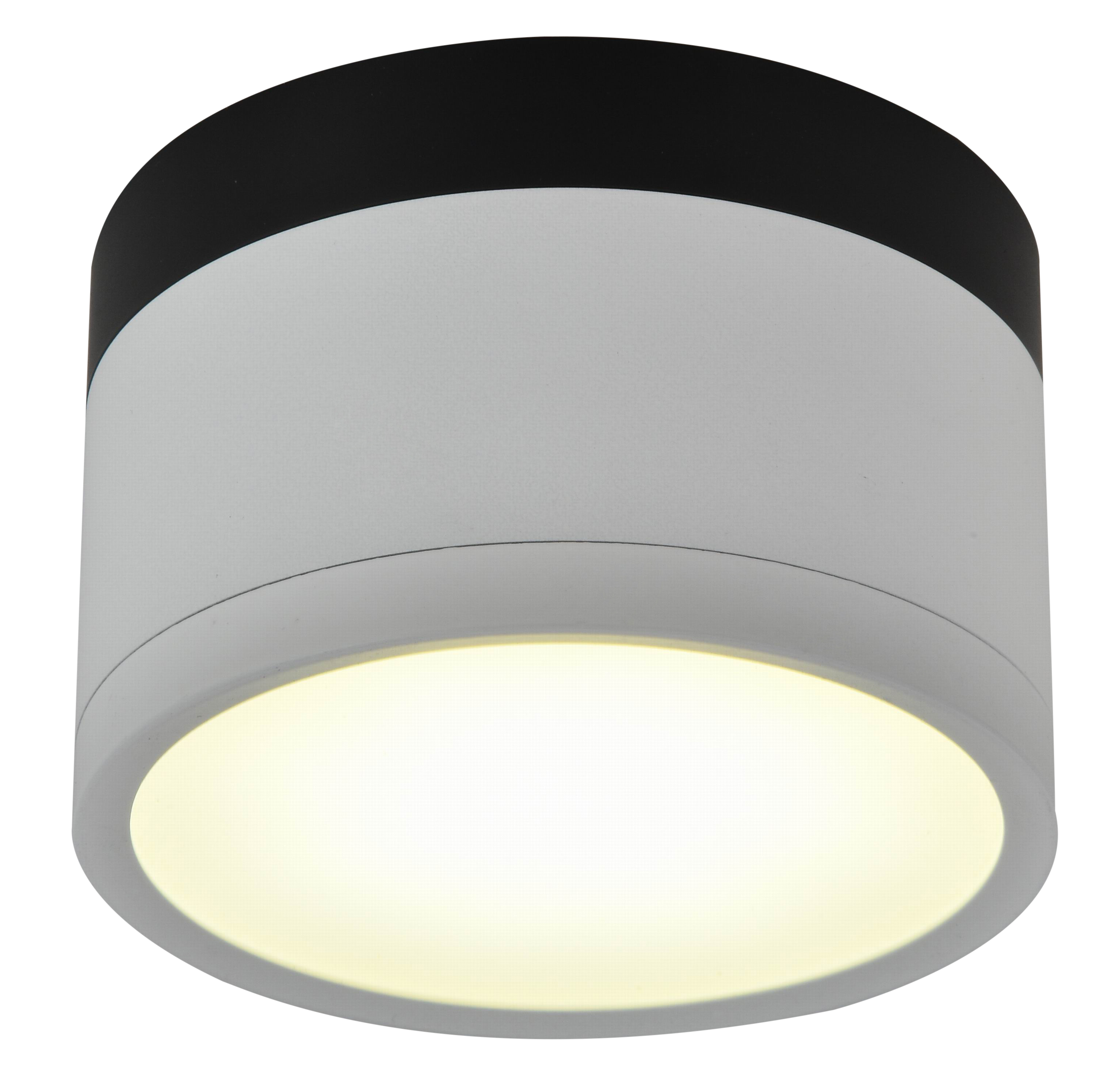 Oprawa natynkowa TUBA IP20 śr. 8.8 cm biało-czarna LED CANDELLUX