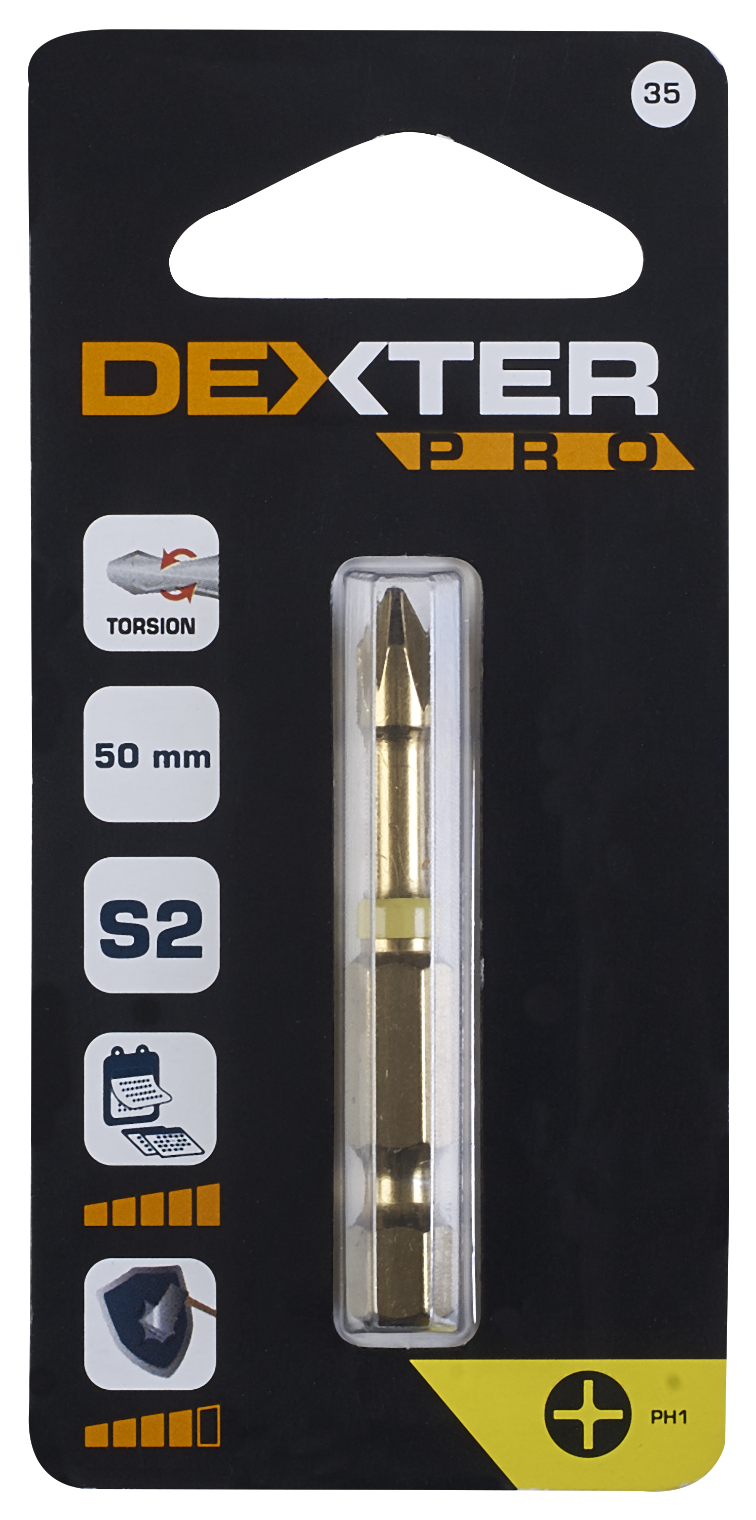 Broca de destornillador de impacto DEXTER PRO ph1 + l.larga (de 26 a 50 mm)mm - 3
