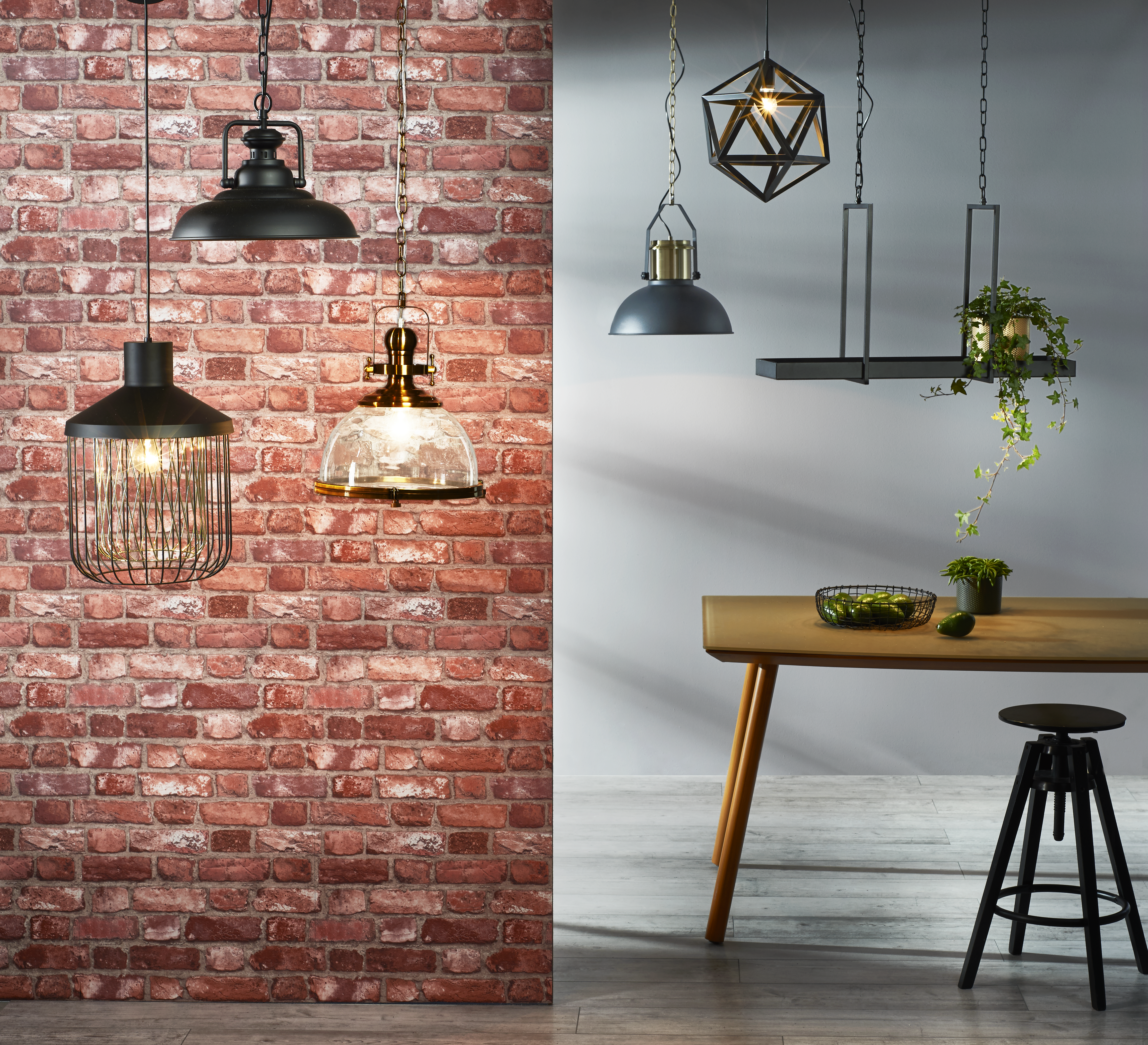 Lampa wisząca Ted czarno-złota E27 Inspire - 5