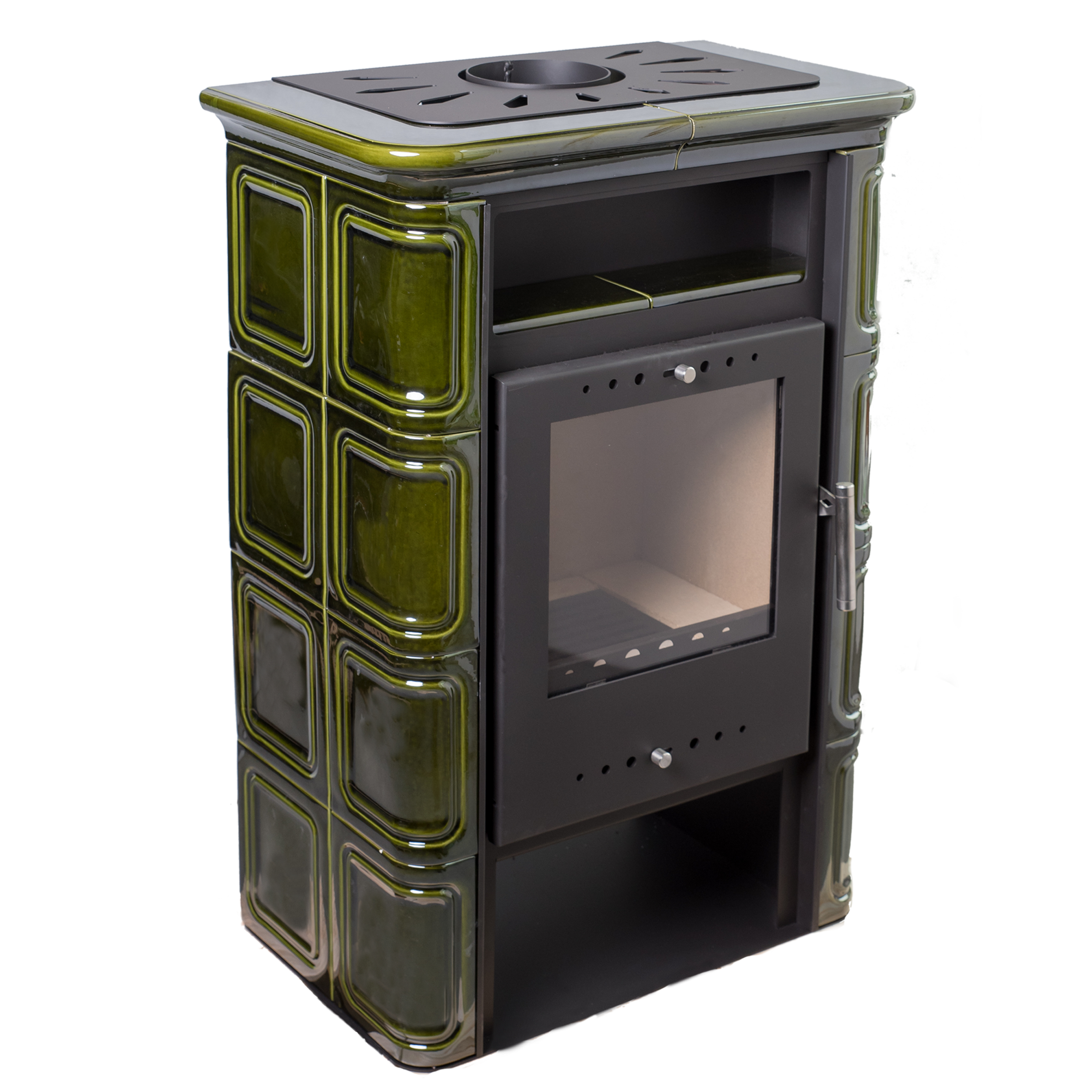 Piec kominkowy Vera 6kW zielony Nordflam