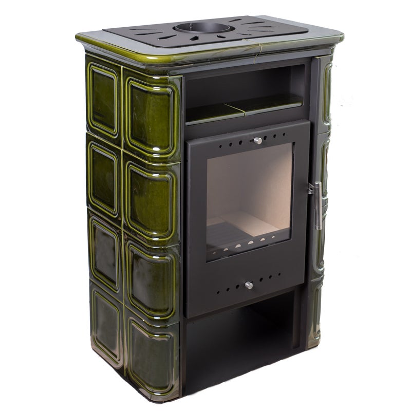 Piec kominkowy Vera 6kW zielony Nordflam