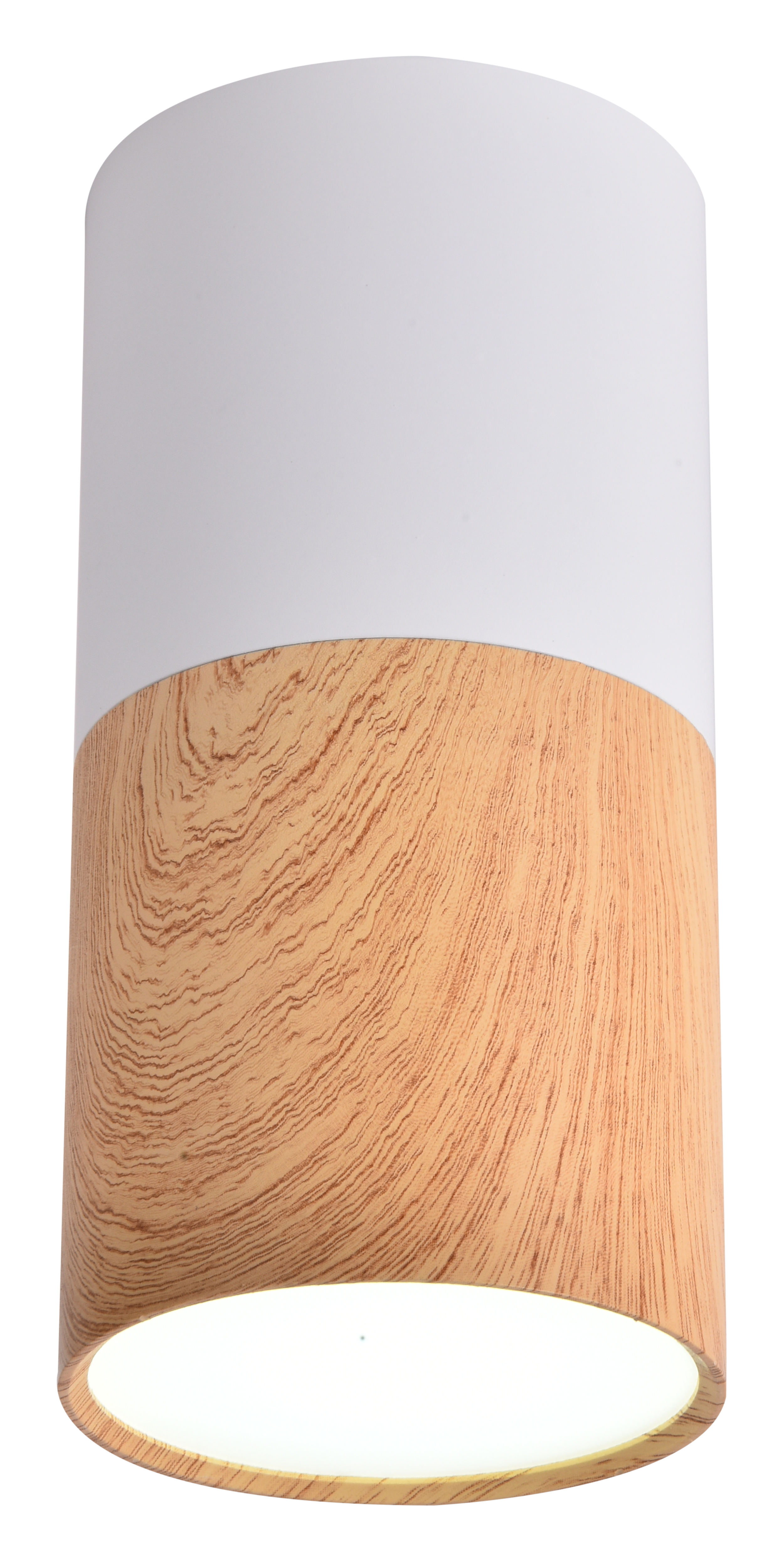 Oprawa natynkowa TUBA IP20 śr. 5.8 cm biało-drewniana GU10 CANDELLUX